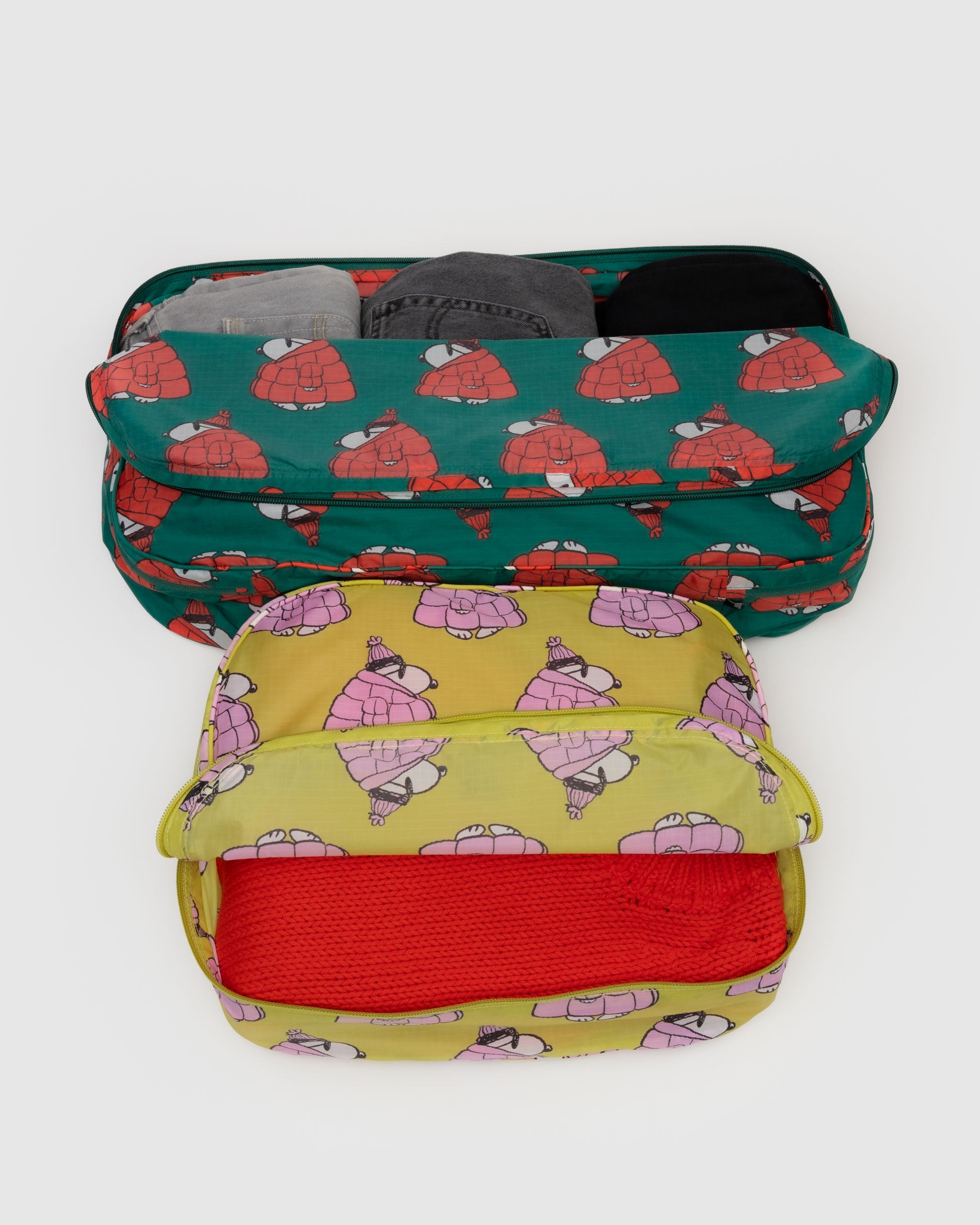 Puffer Snoopy Large Packing Cube Set | BAGGU | Packing + Organisation