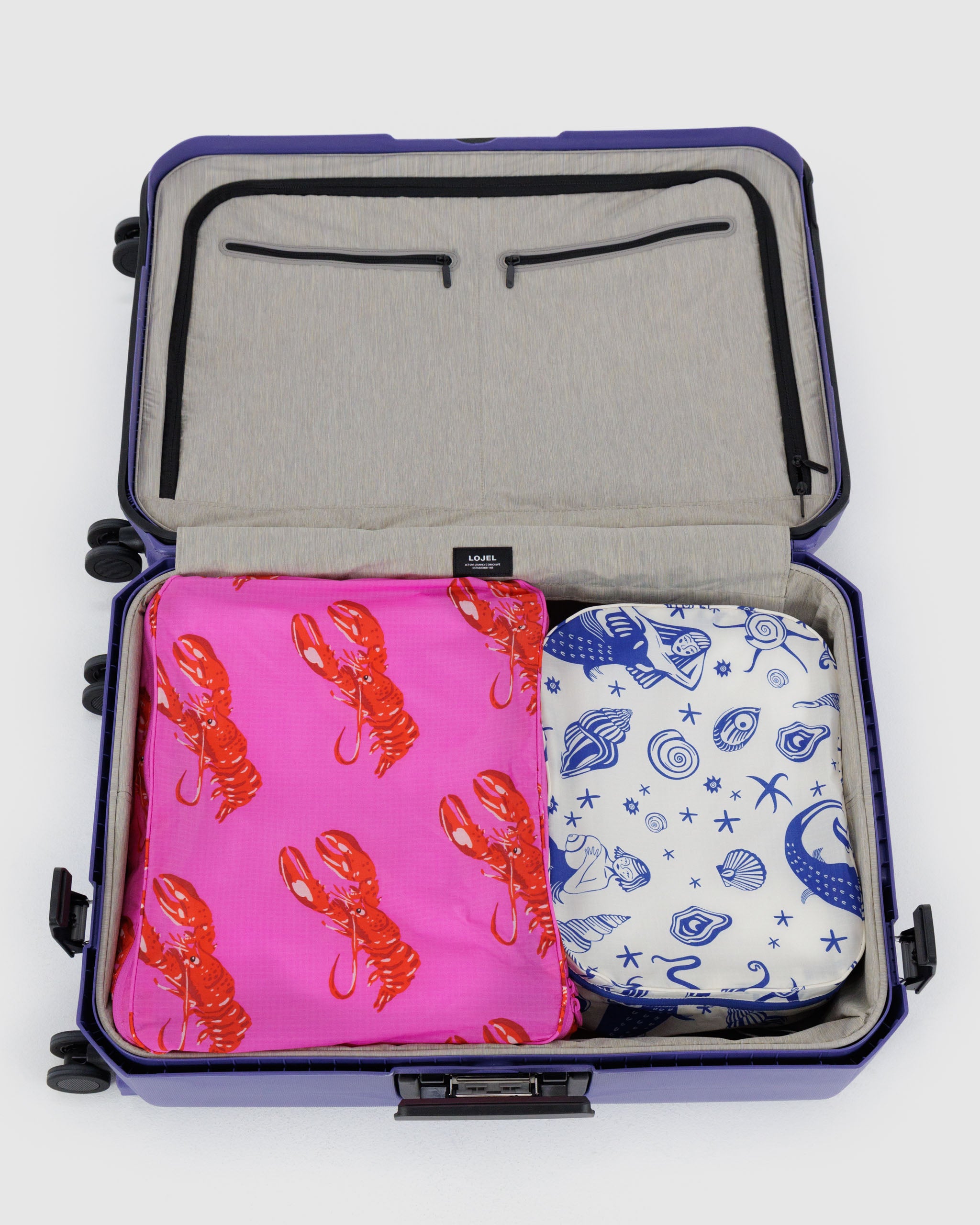 Sea Creatures Large Packing Cube Set | BAGGU | Packing + Organisation