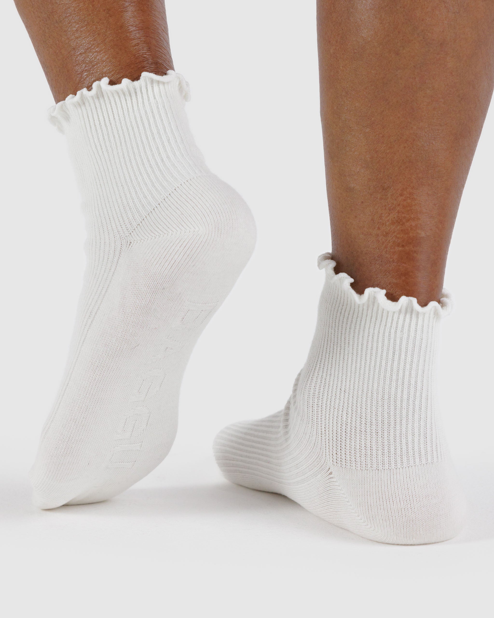 Lettuce Edge Sock Set of 2 - White | BAGGU | Socks