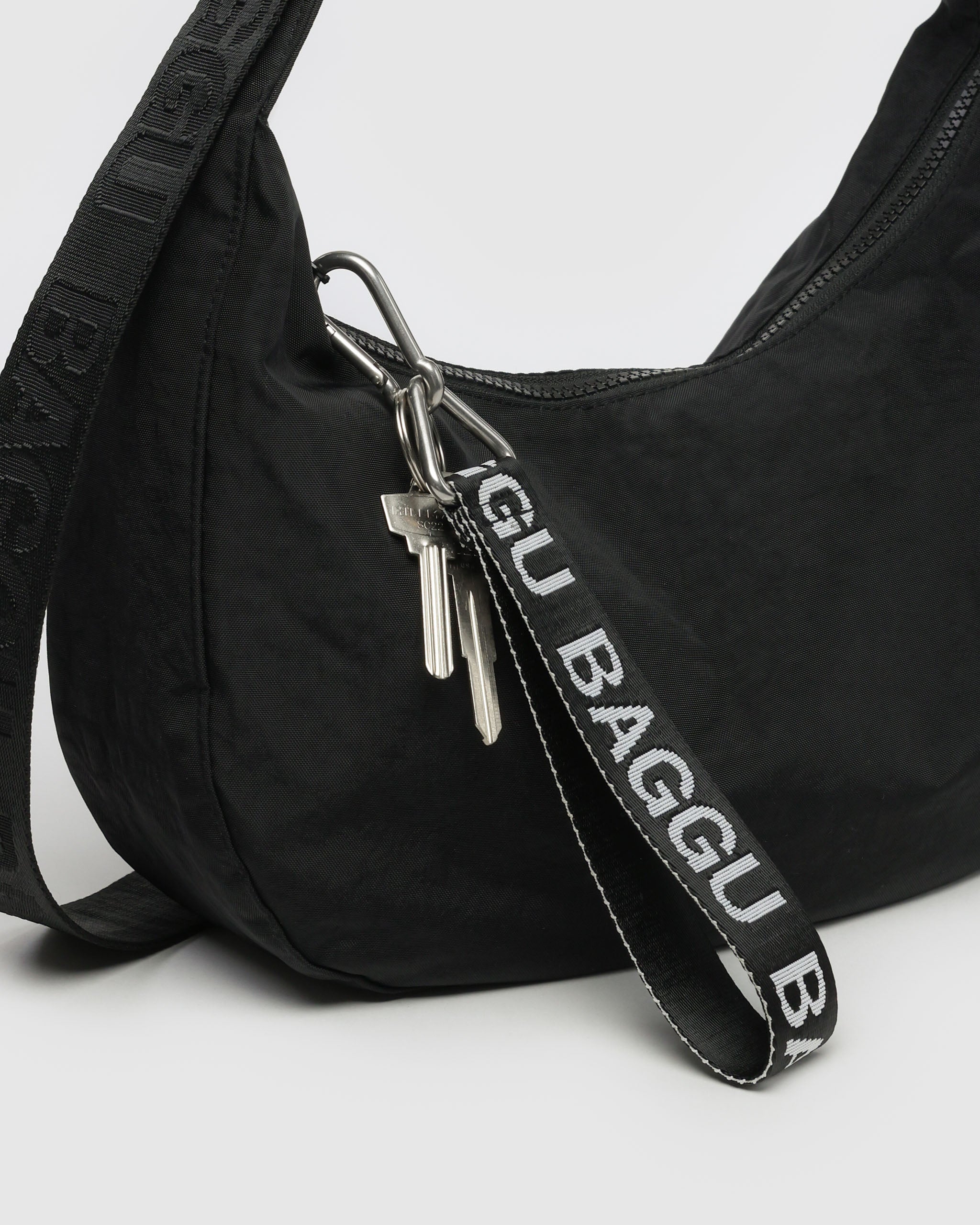 Black and White Logo Keychain | BAGGU | Keychains + Key Rings
