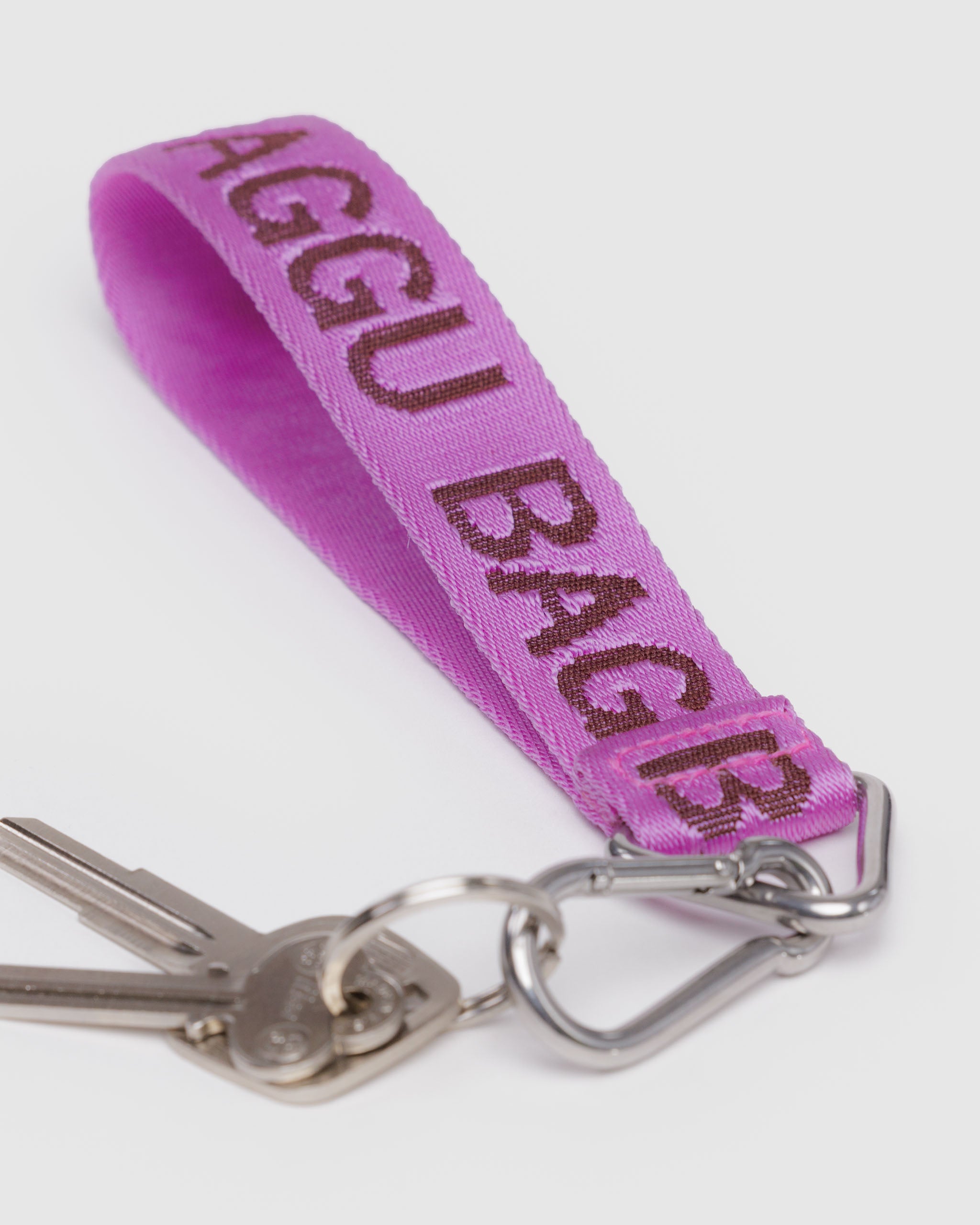 Pink Logo Keychain BAGGU - FA25 | BAGGU | Keychains + Key Rings