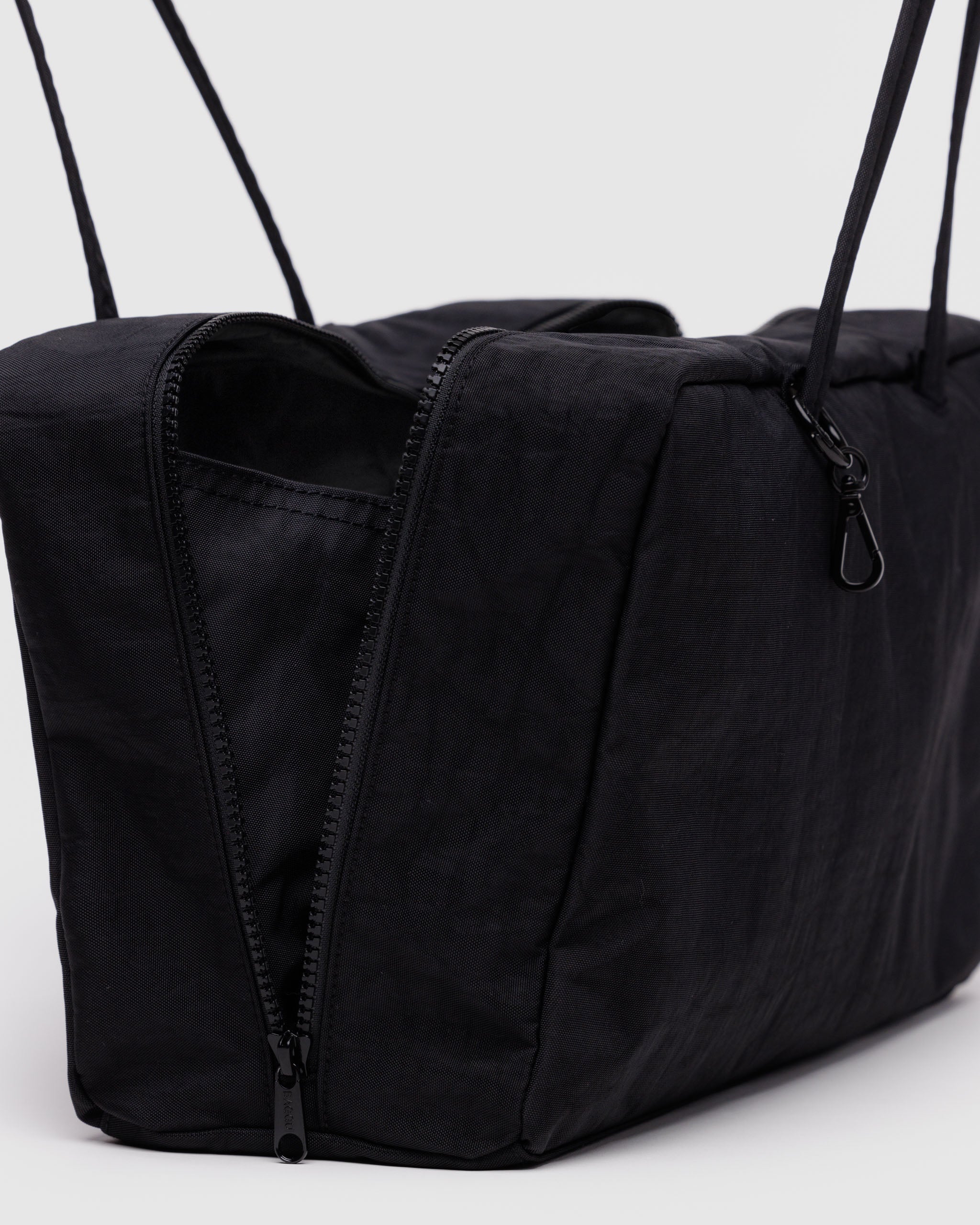 BAGGU Black Medium Nylon Bowler Bag | BAGGU | Shoulder Bag