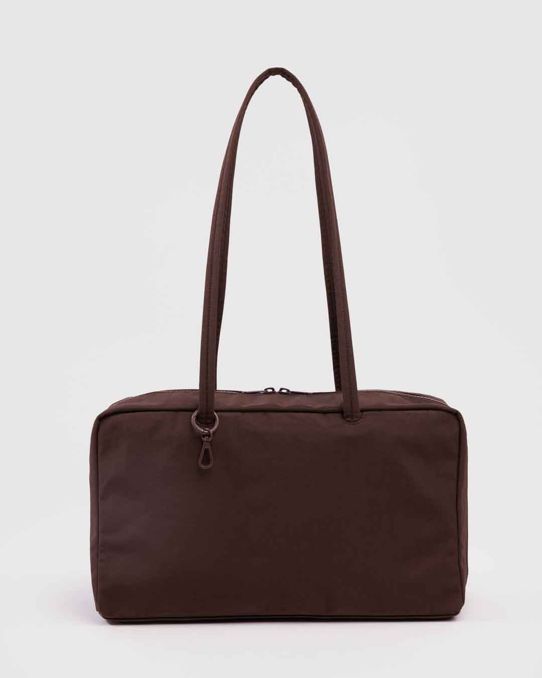 Coffee Medium Nylon Bowler Bag BAGGU
