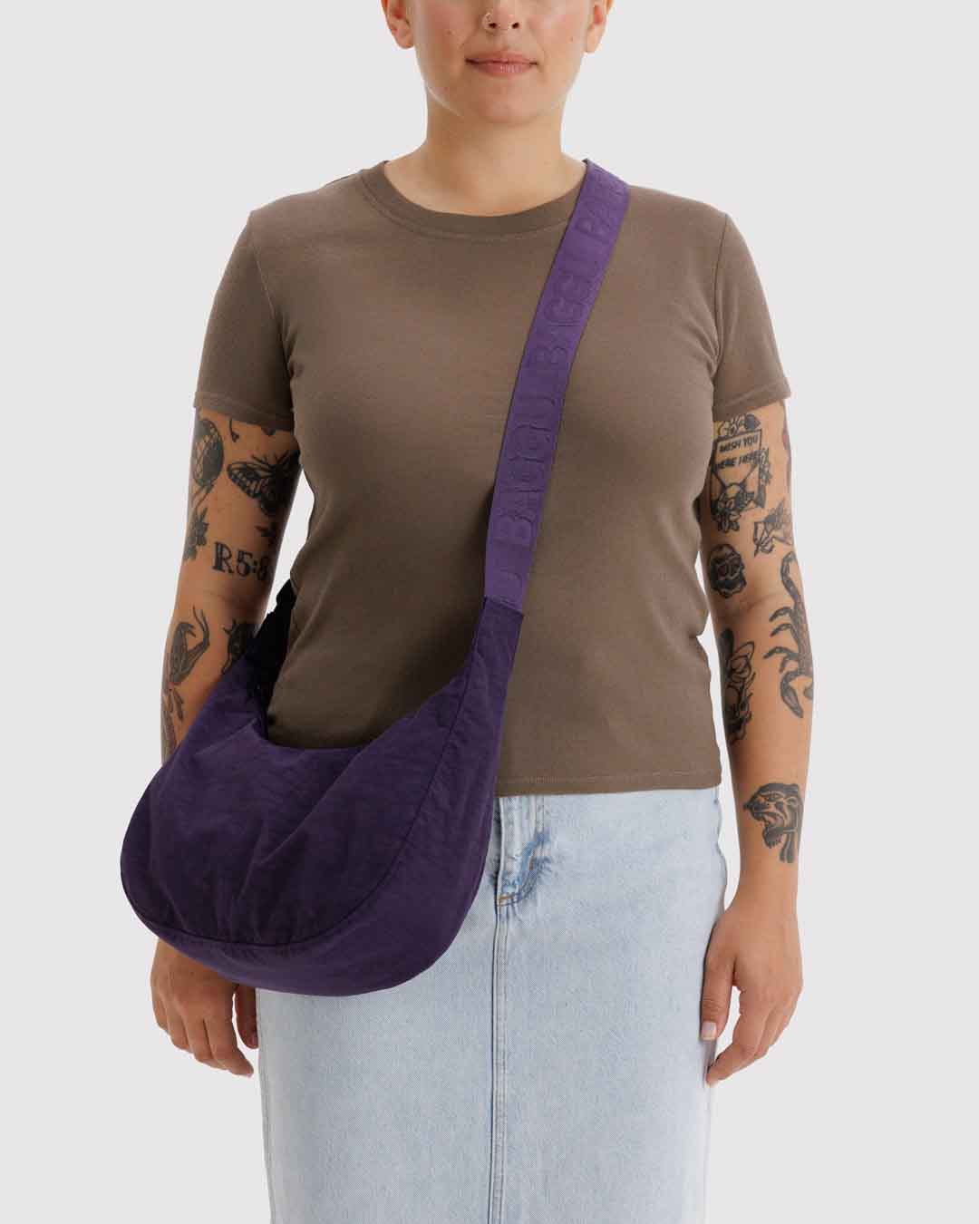 Fig Medium Nylon Crescent Bag