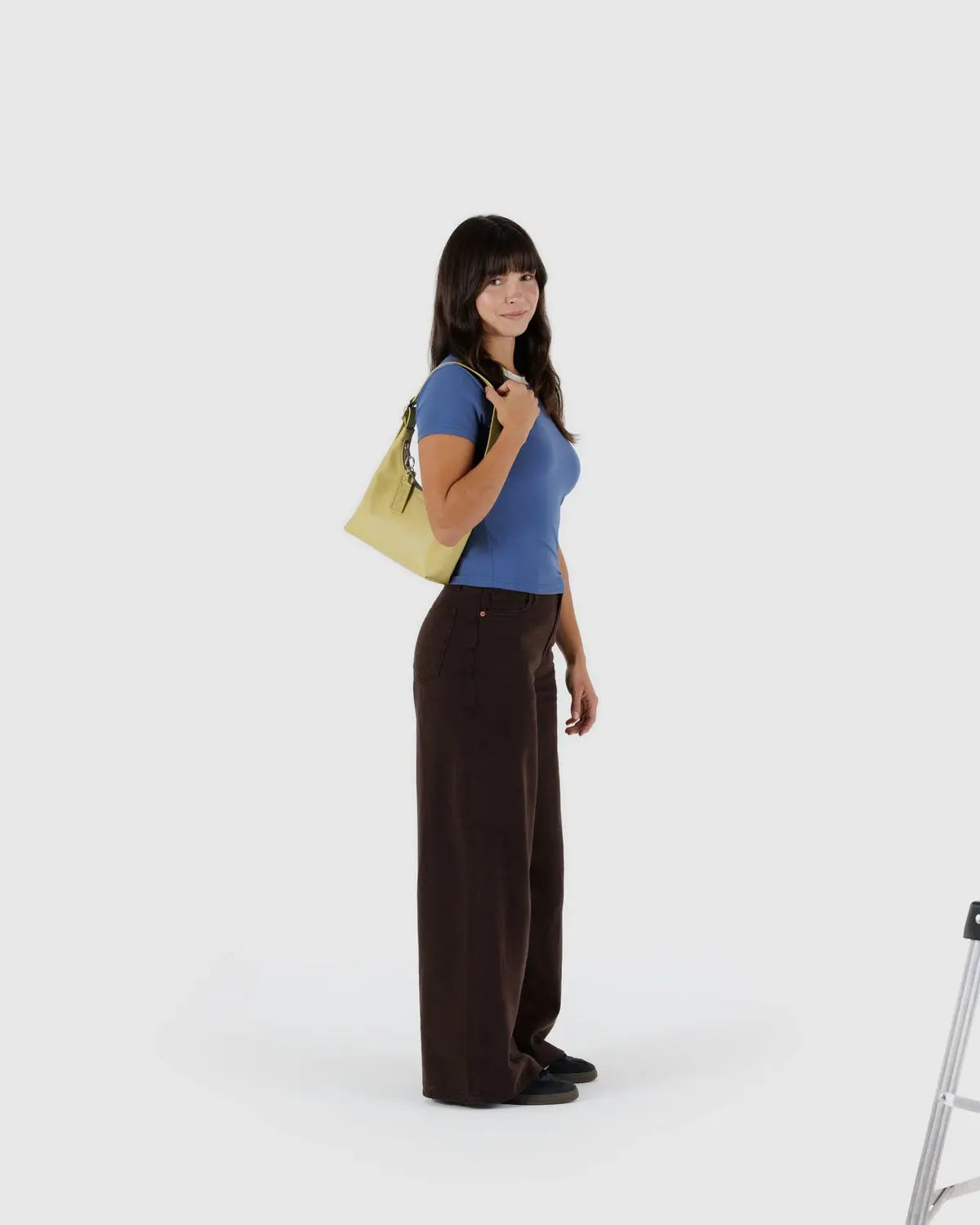Straw Mini Recycled Leather Shoulder Bag | BAGGU | Shoulder + Crossbody Bag