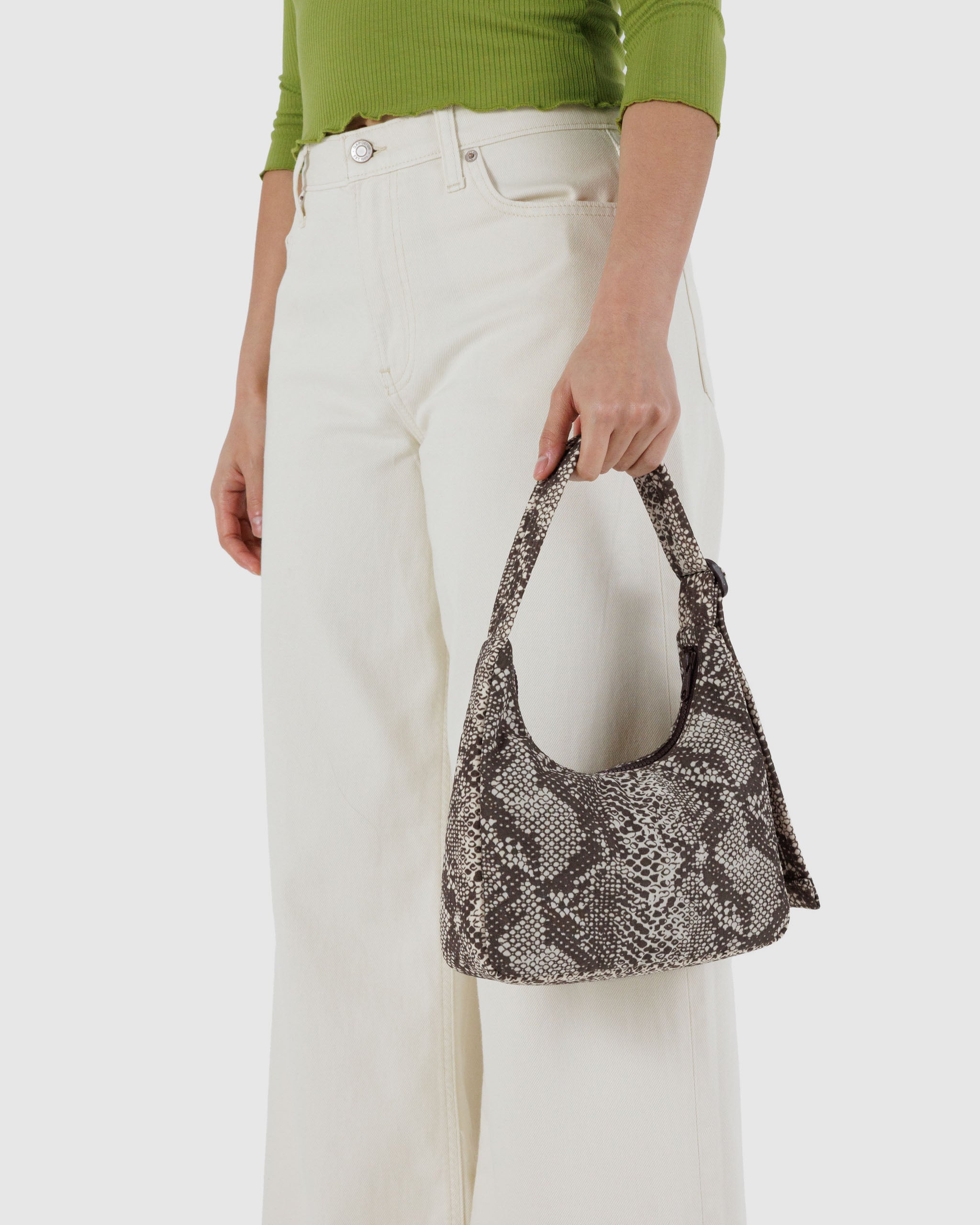 Snakeskin Mini Nylon Shoulder Bag | BAGGU | Shoulder Bag