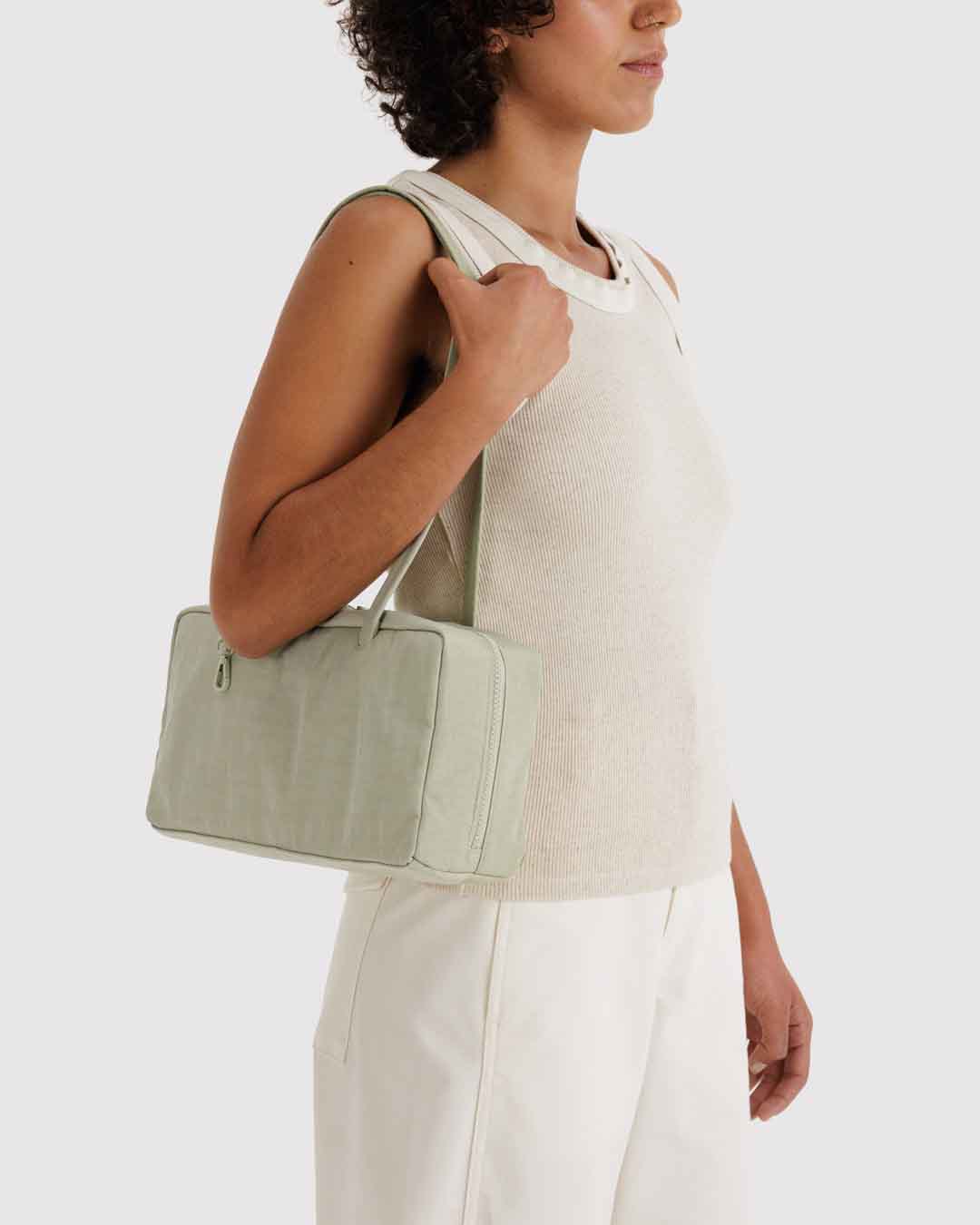 Celadon Nylon Bowler Bag