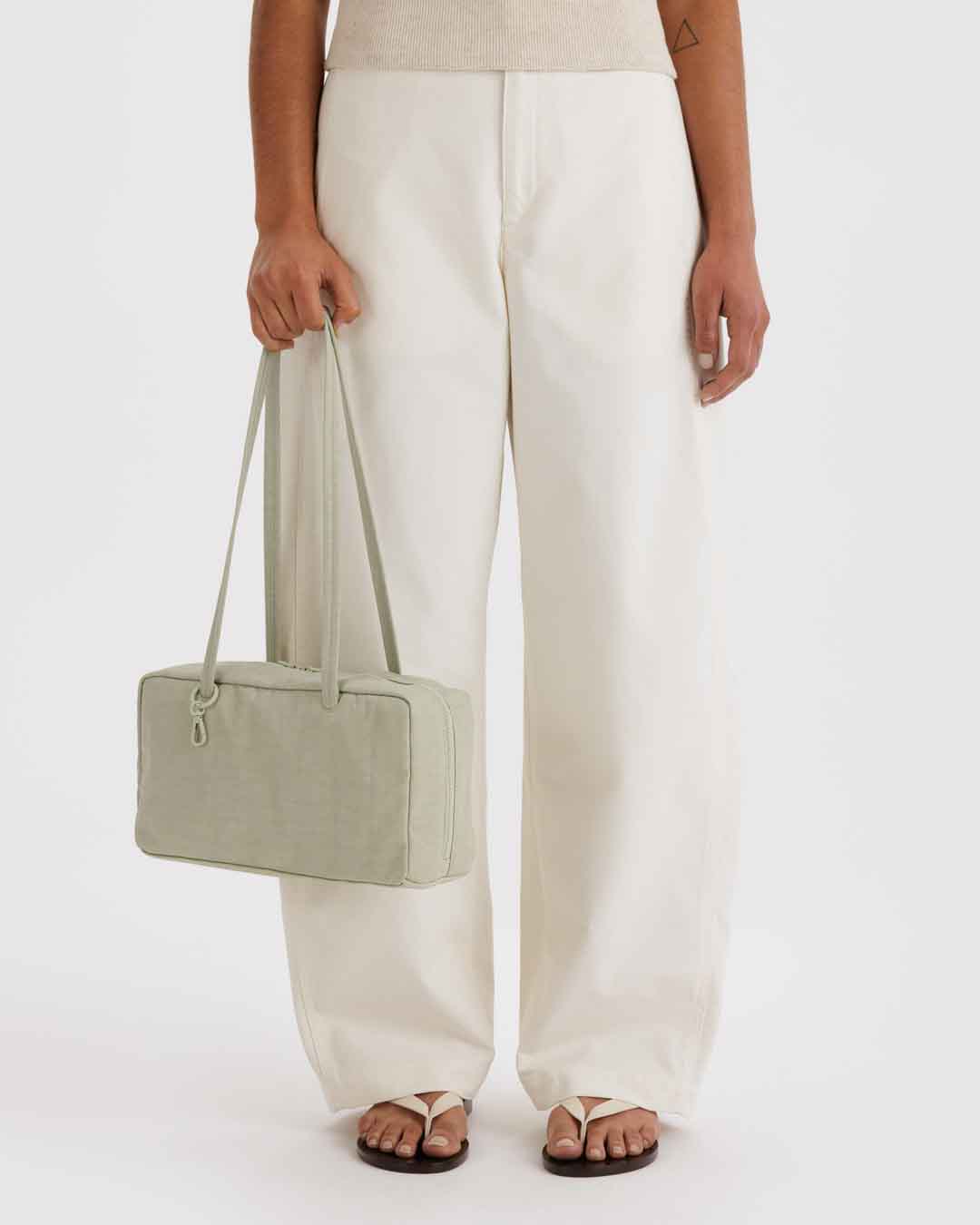 Celadon Nylon Bowler Bag