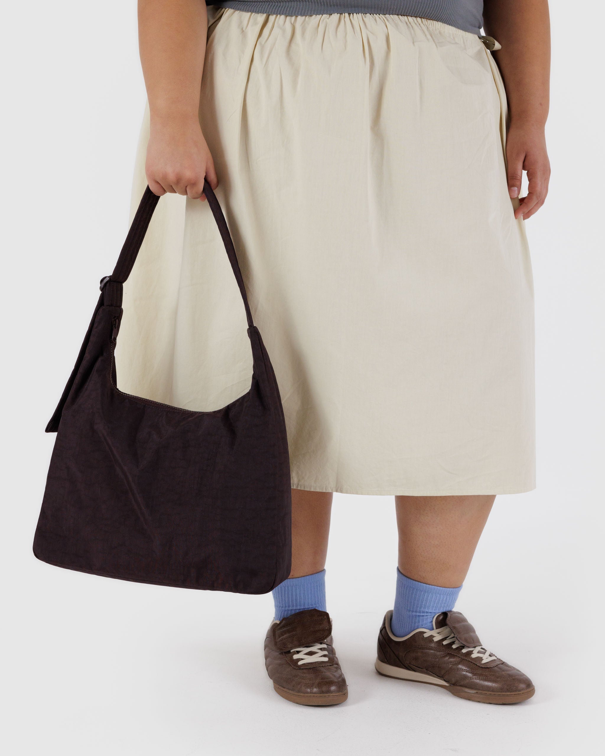 Chocolate Plum Nylon Shoulder bag | BAGGU | Shoulder Bag