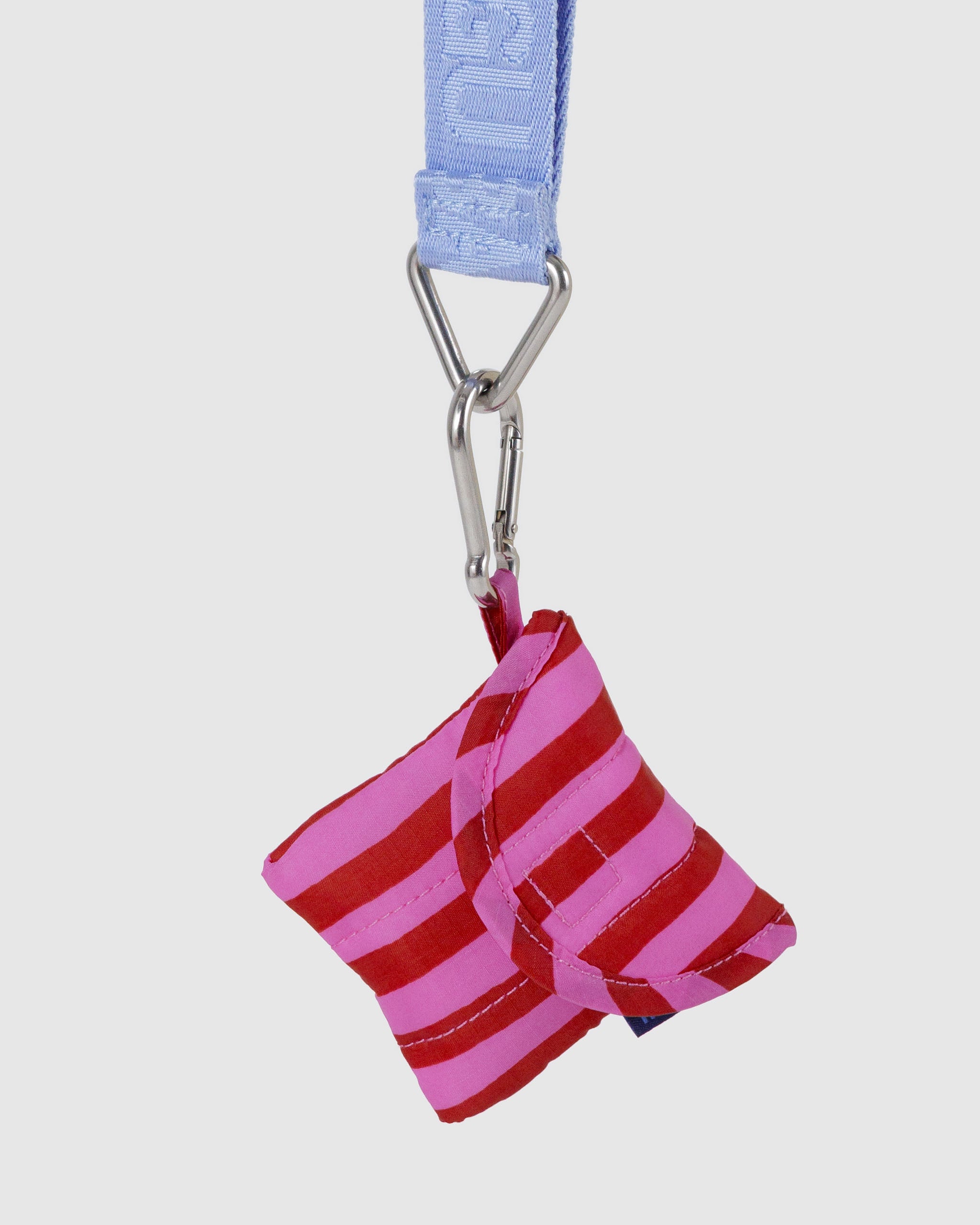 Pink & Red Painted Stripe Puffy Earbuds Case