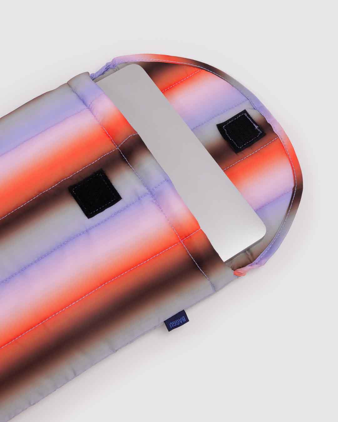 Gradient Stripe Poppy & Lilac Puffy Laptop Sleeve 13"/14" BAGGU