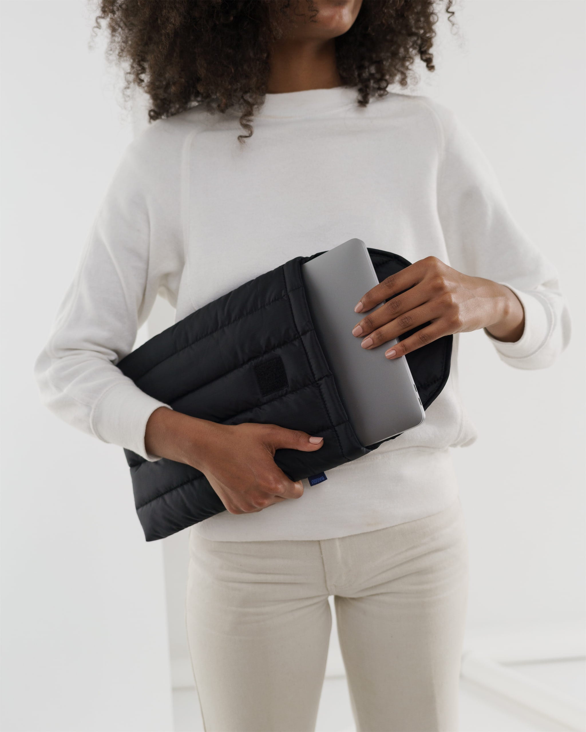 Black 13/14" Puffy Laptop Sleeve | BAGGU | Laptop + Tablet Sleeves