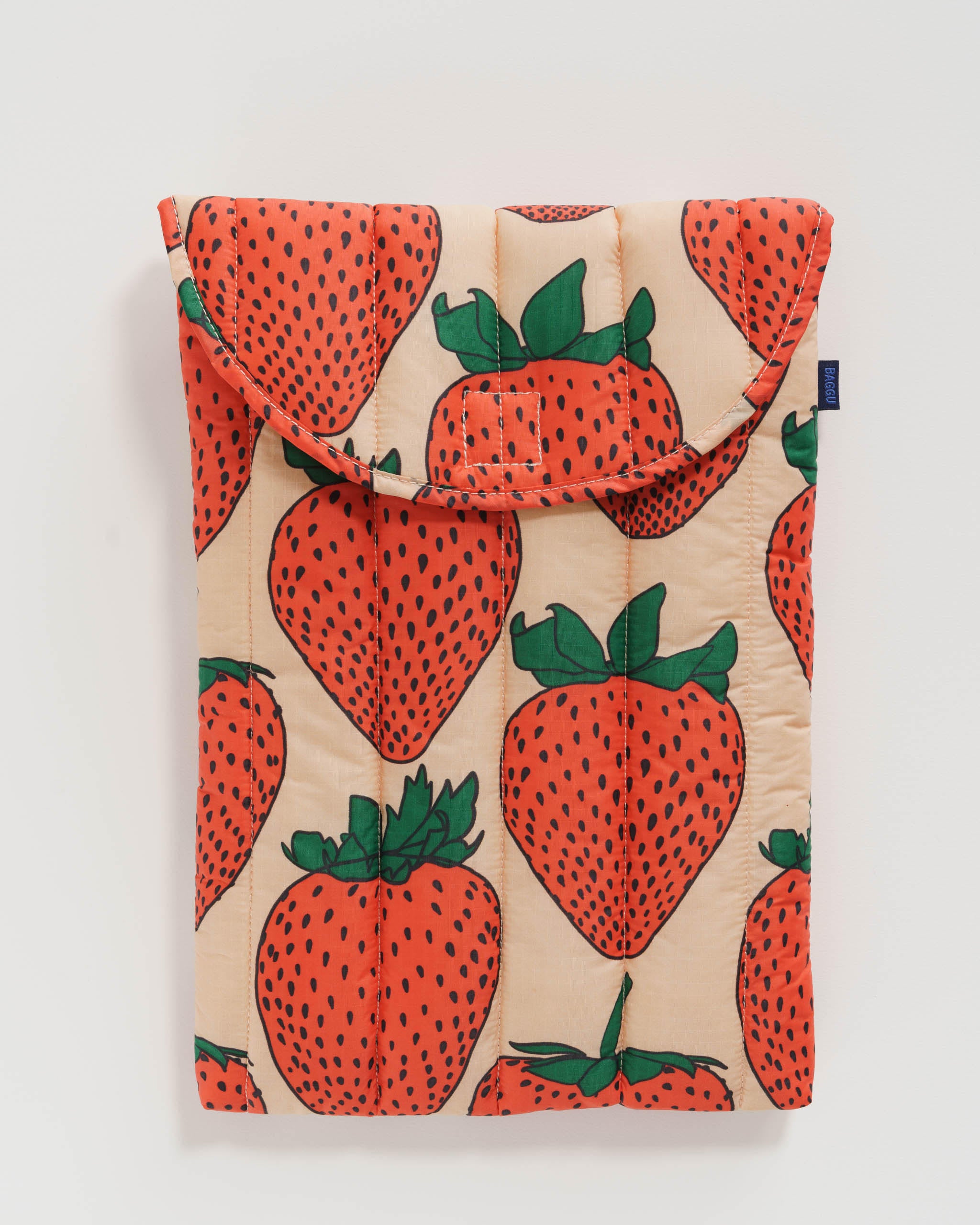 Strawberry 16" Puffy Laptop Sleeve BAGGU - HO25 | BAGGU | Laptop + Tablet Sleeves