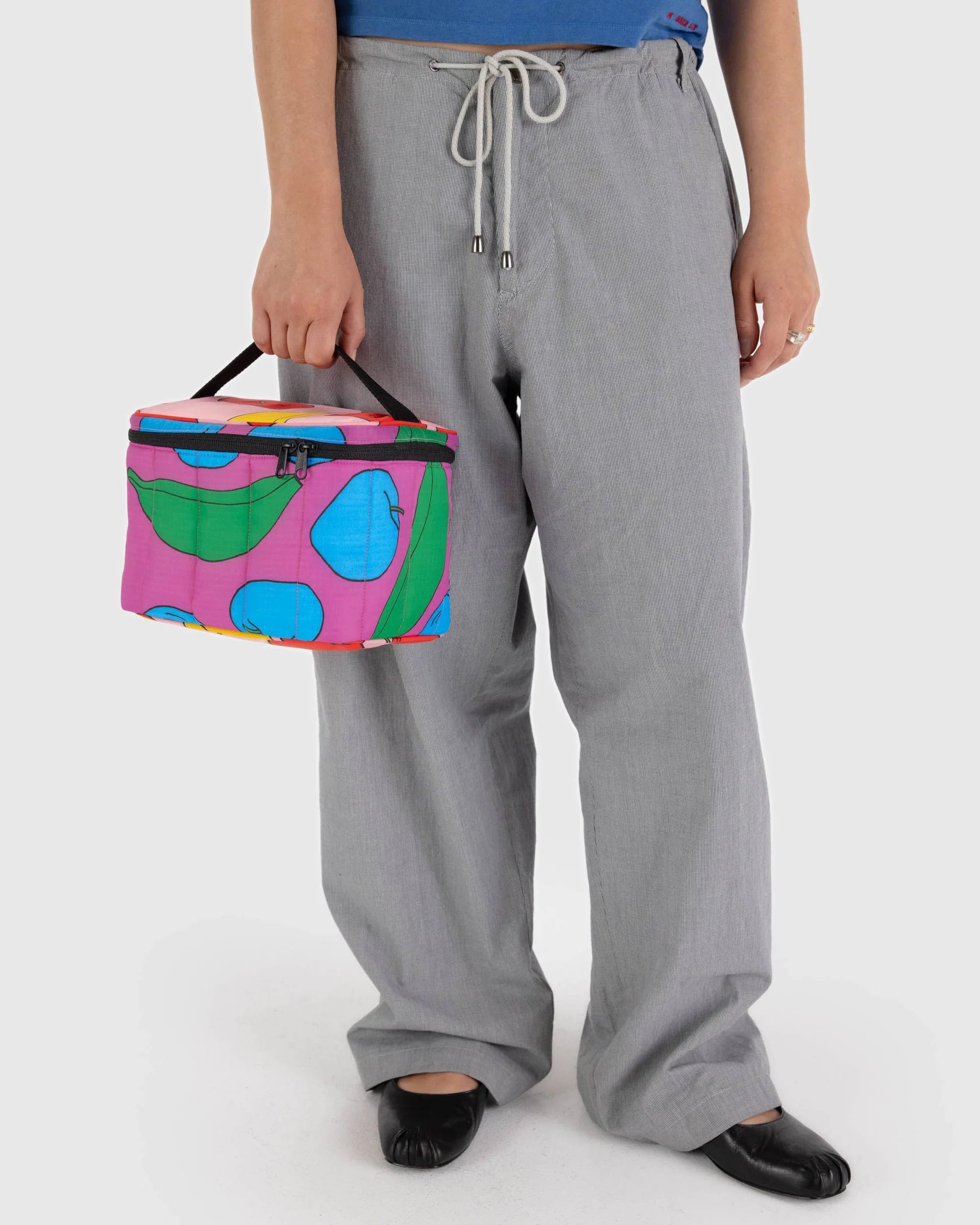 Apples & Bananas Mix Puffy Lunch Bag | BAGGU | Insulated Lunch Bag