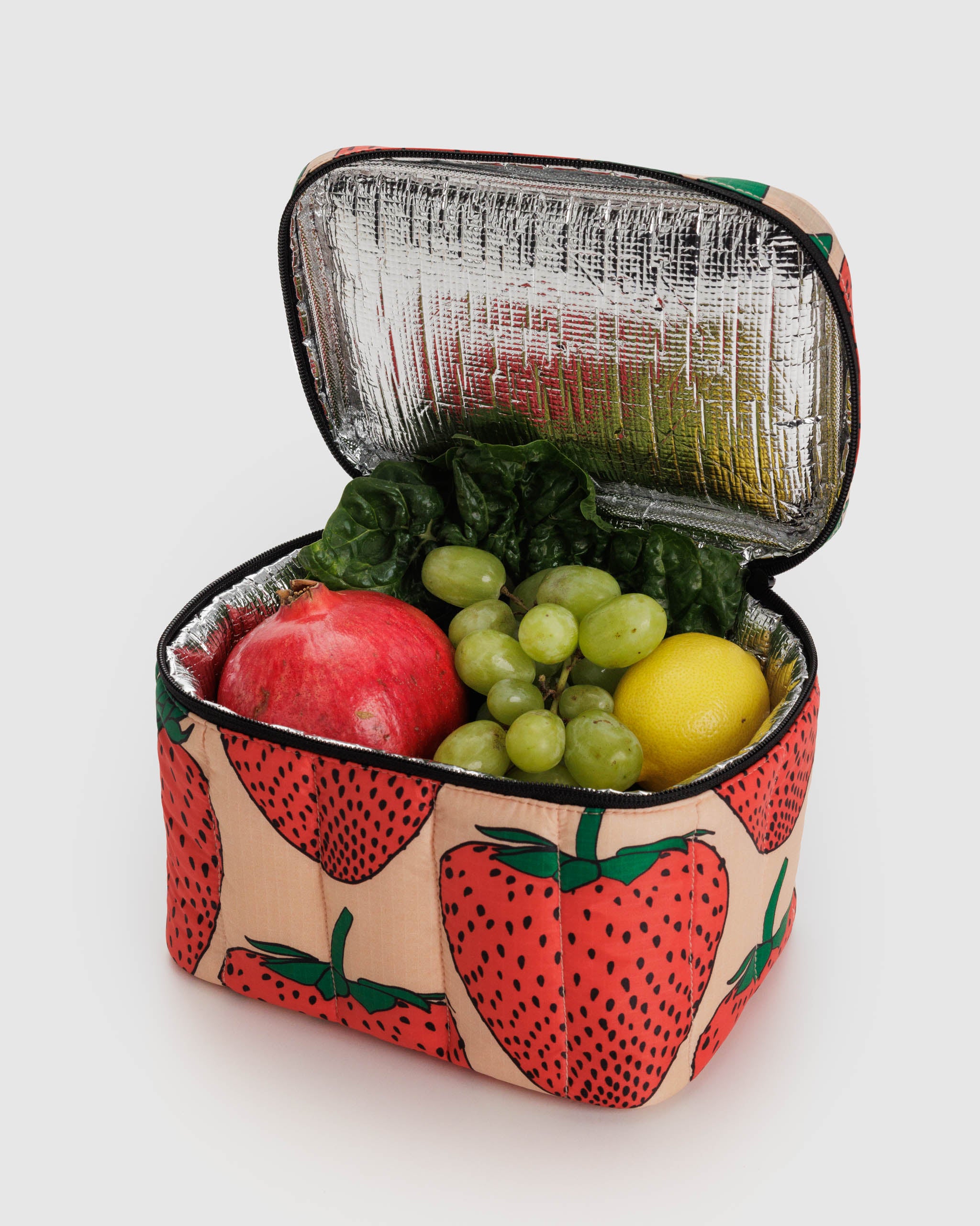 Strawberry Puffy Lunch Bag | BAGGU | Insulated Lunch Bag