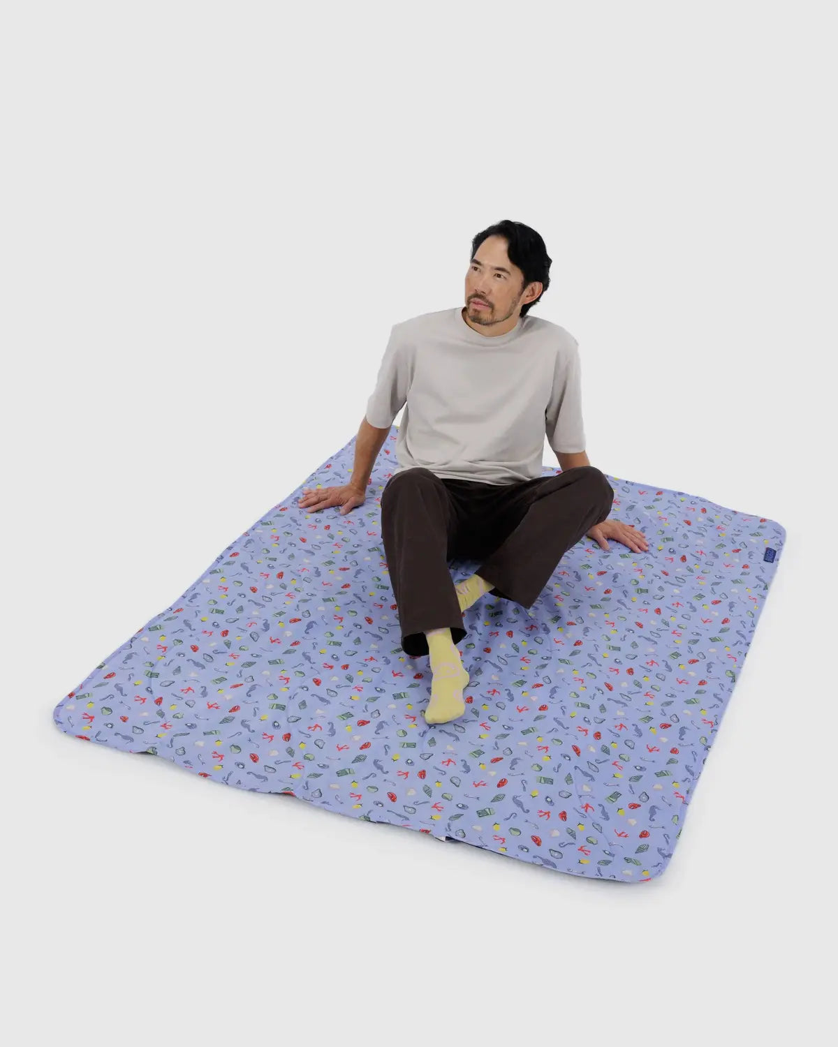 Sea Charms Puffy Picnic Blanket | BAGGU | Blanket