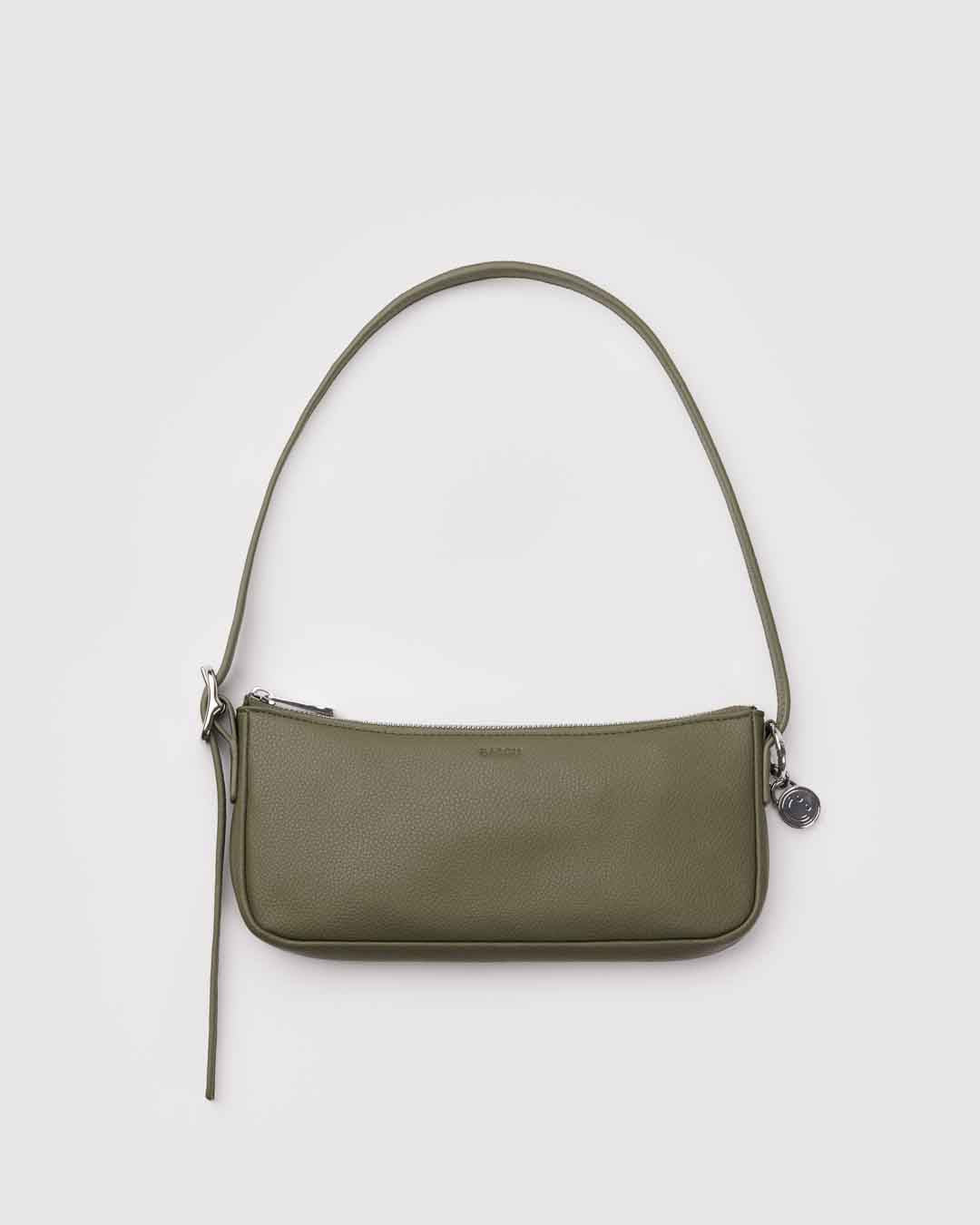 Loden Recycled Leather Pochette