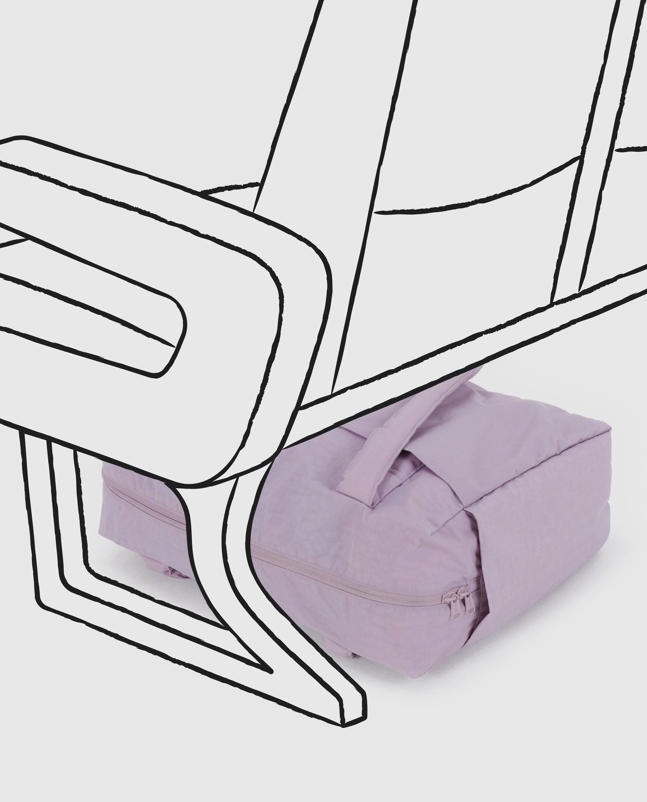 Dusty Pink Small Cloud Carry-On | BAGGU | Travel Bag