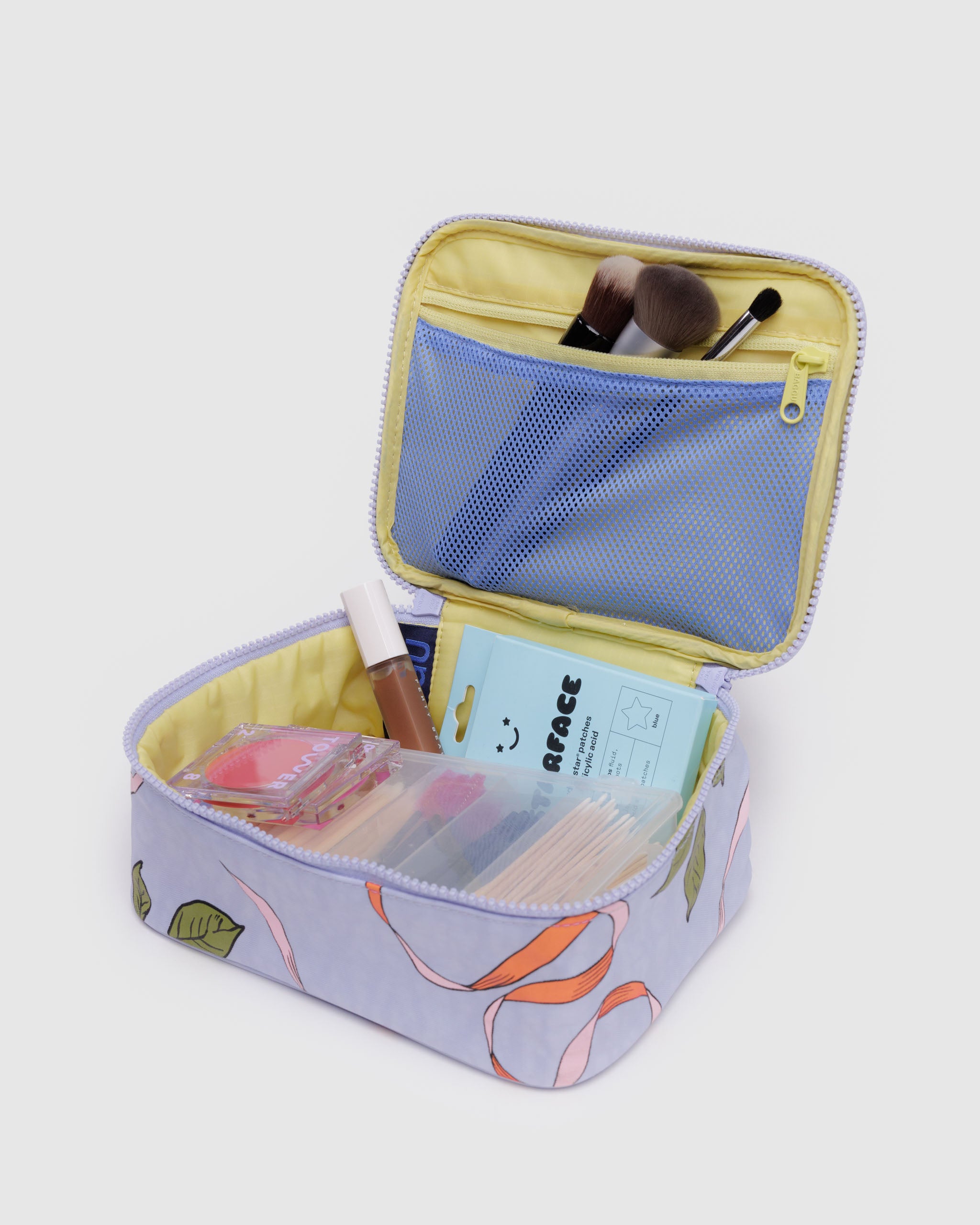 Apricots & Ribbons Small Cosmetic Case | BAGGU | Cosmetic + Toiletry Bags