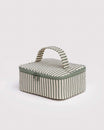 Sage Stripe Small Cosmetic Case