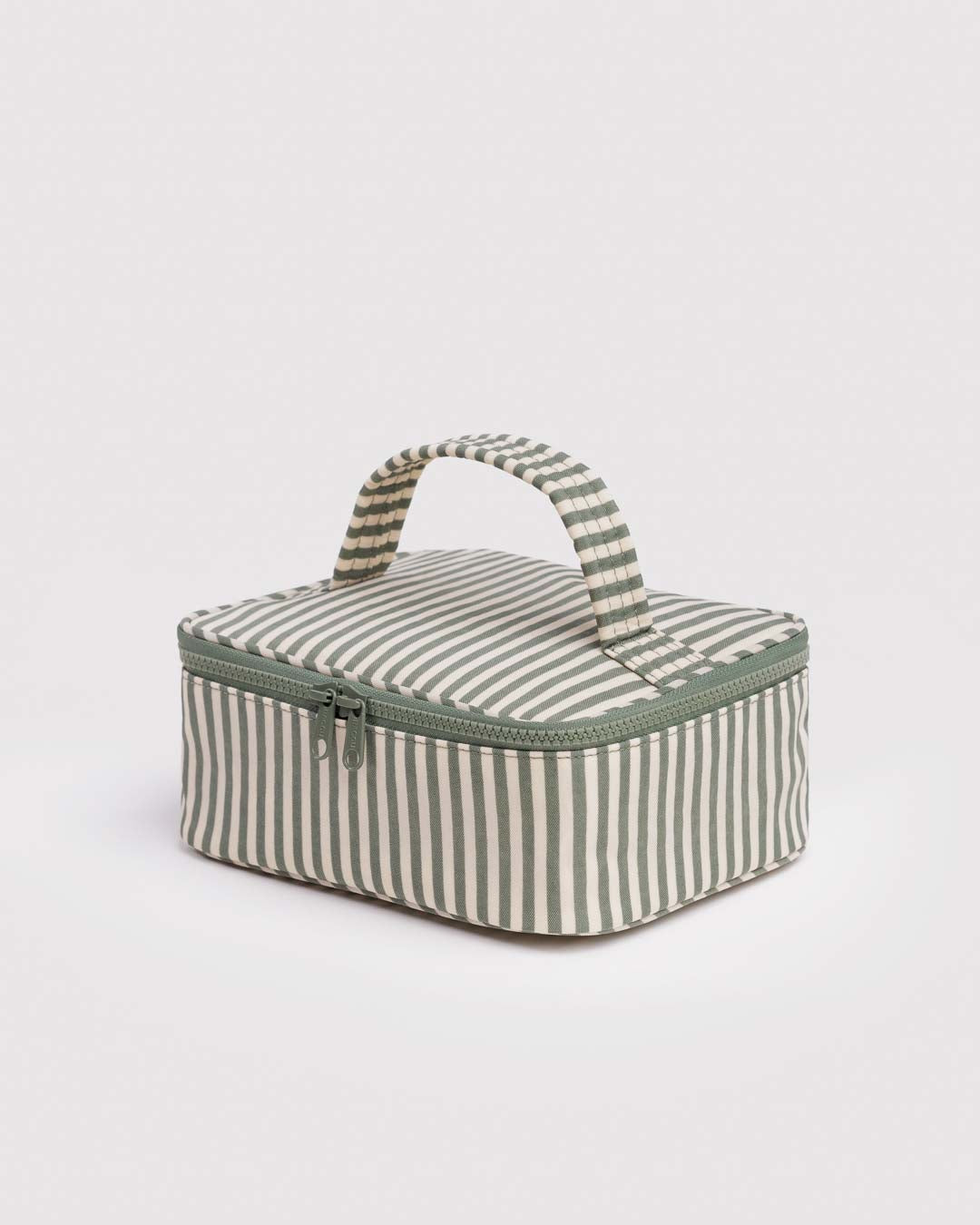 Sage Stripe Small Cosmetic Case BAGGU