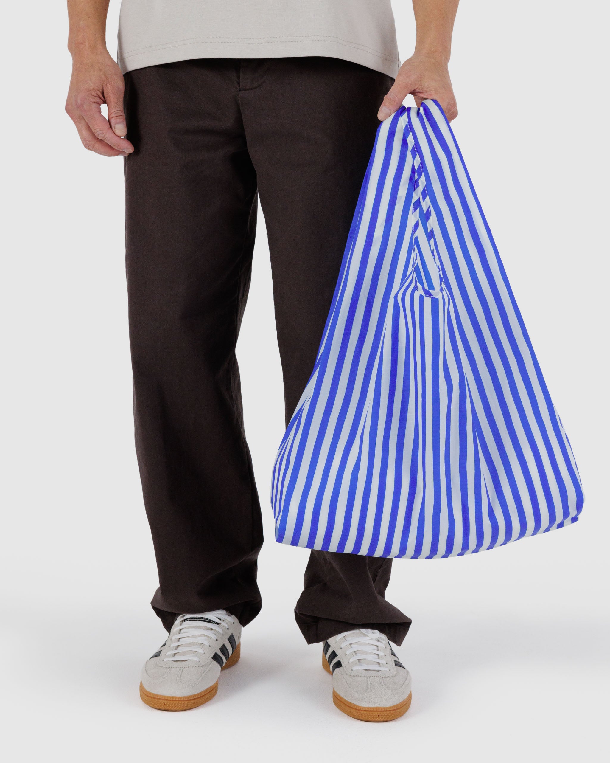 Blue Painted Stripe Standard BAGGU | BAGGU | Shopping Tote Bag