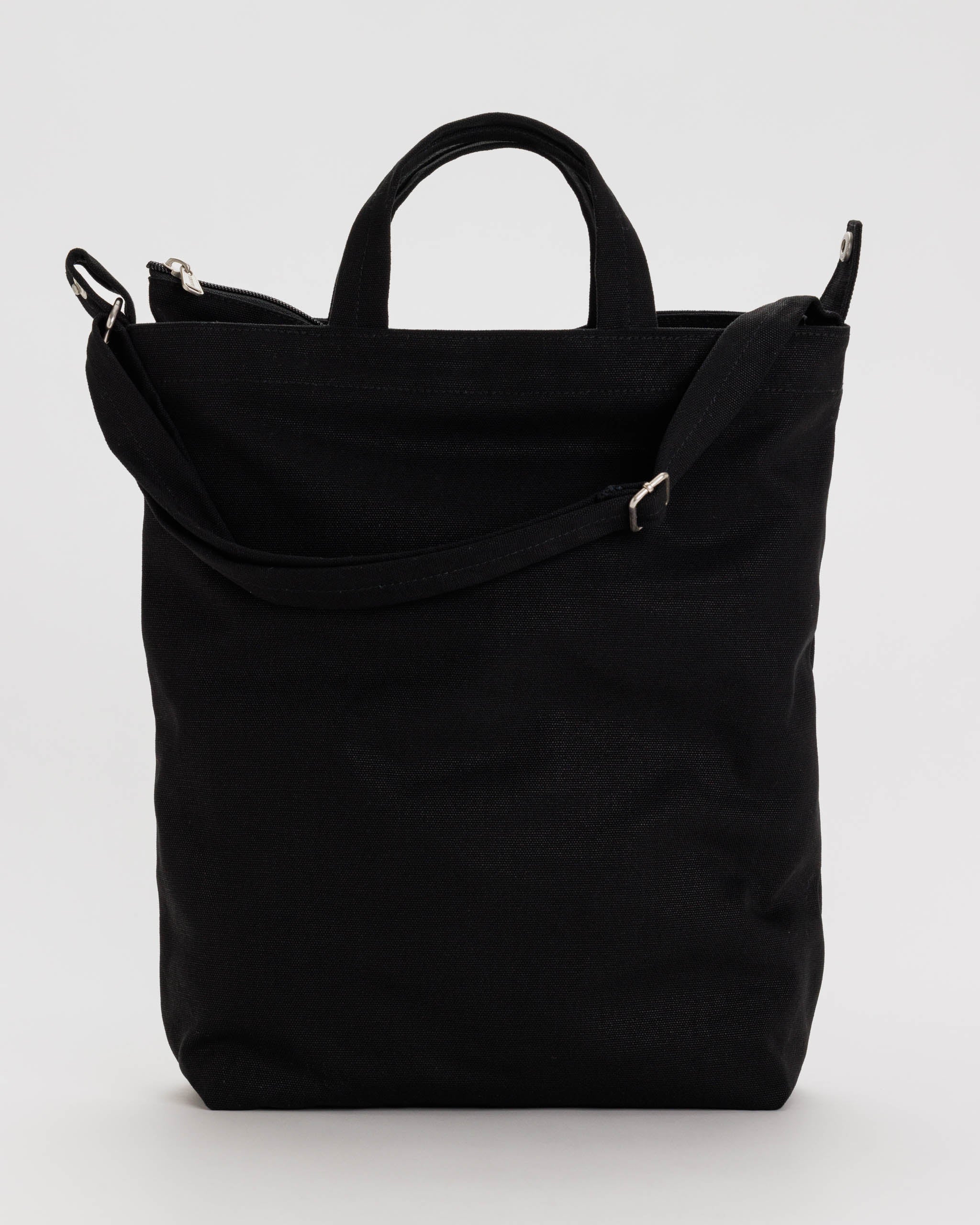 Black Zip Duck Bag | BAGGU | Canvas Tote Bag