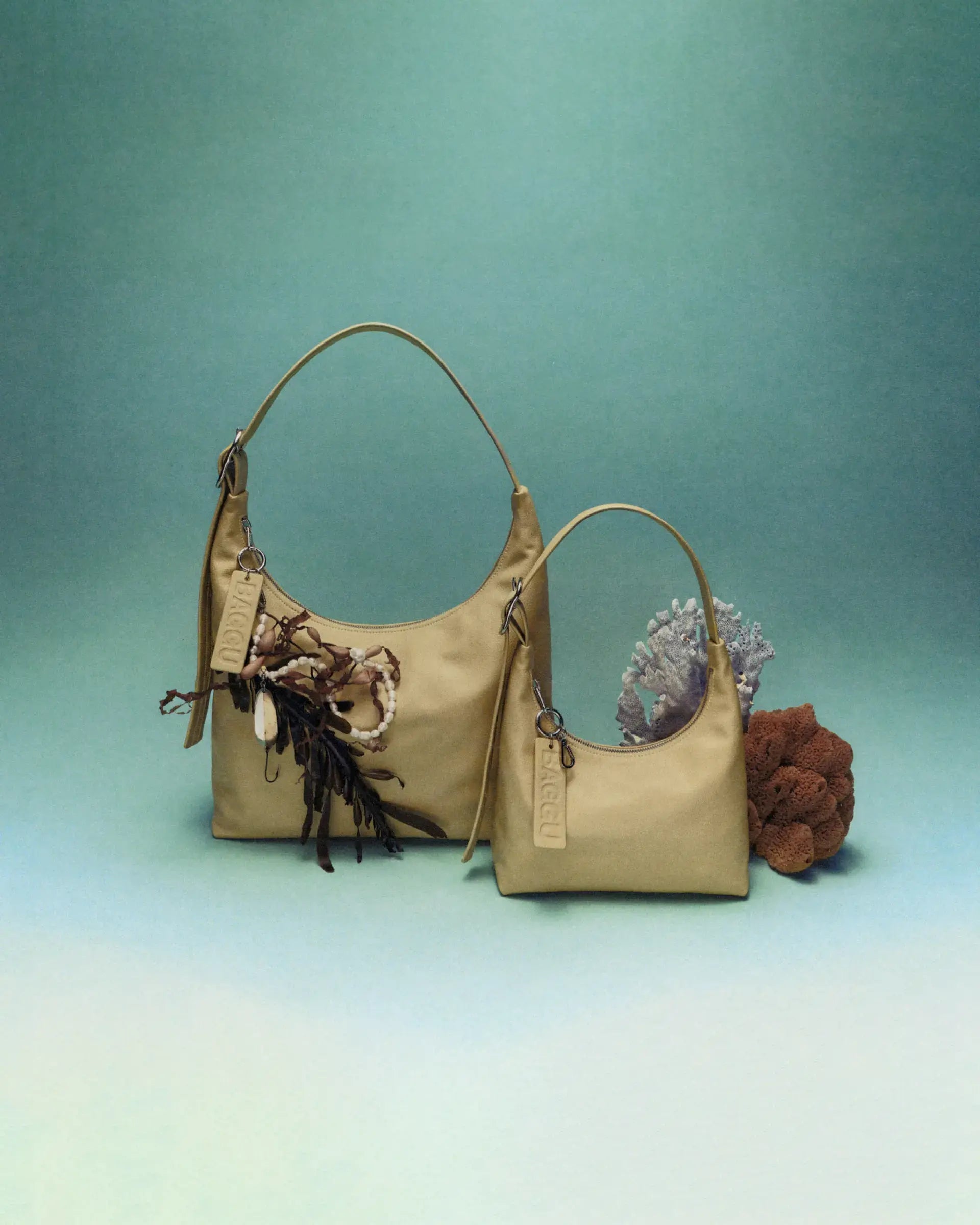 Straw Mini Recycled Leather Shoulder Bag | BAGGU | Shoulder + Crossbody Bag