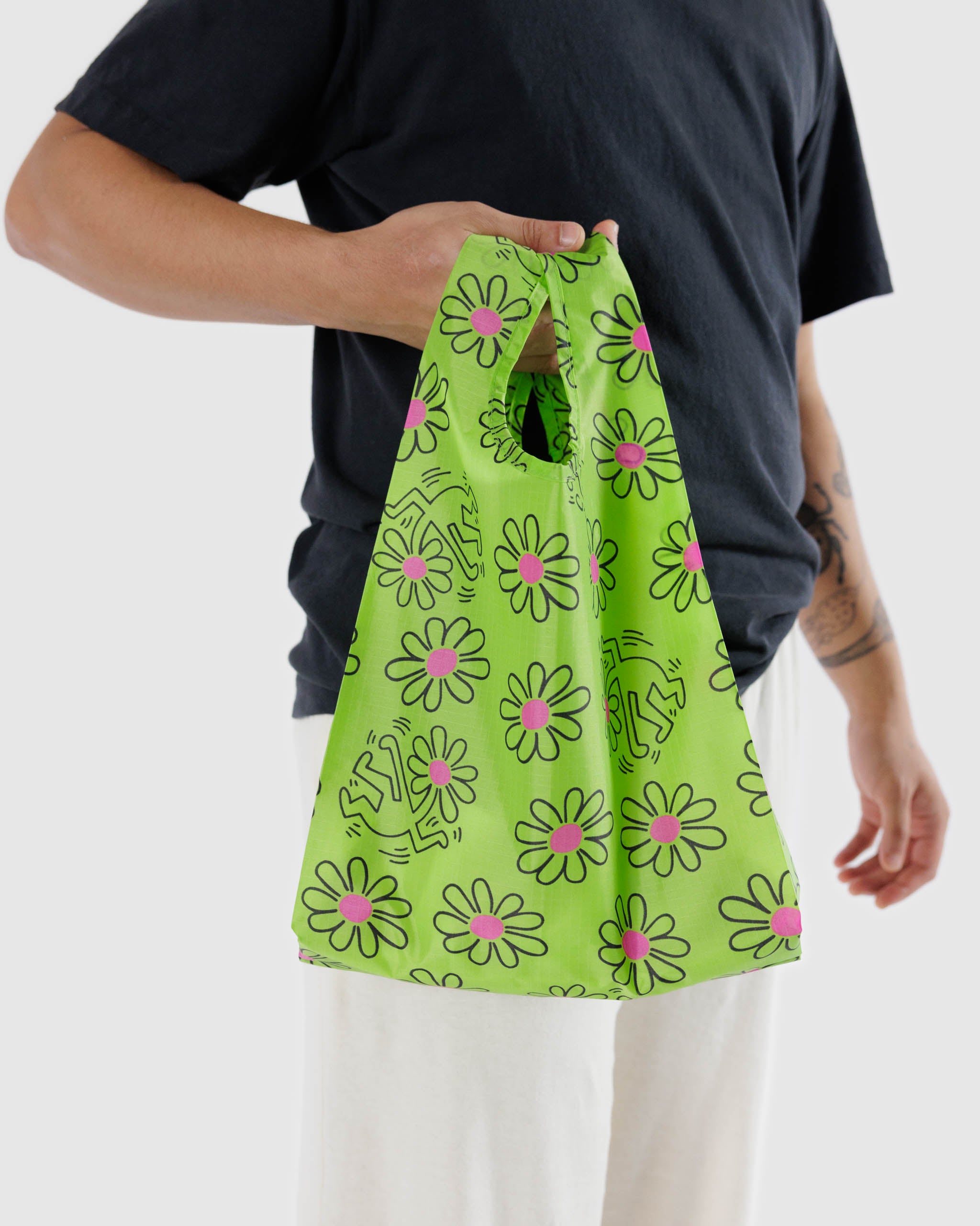 Keith Haring Flowers Baby BAGGU | BAGGU | Shopping Tote