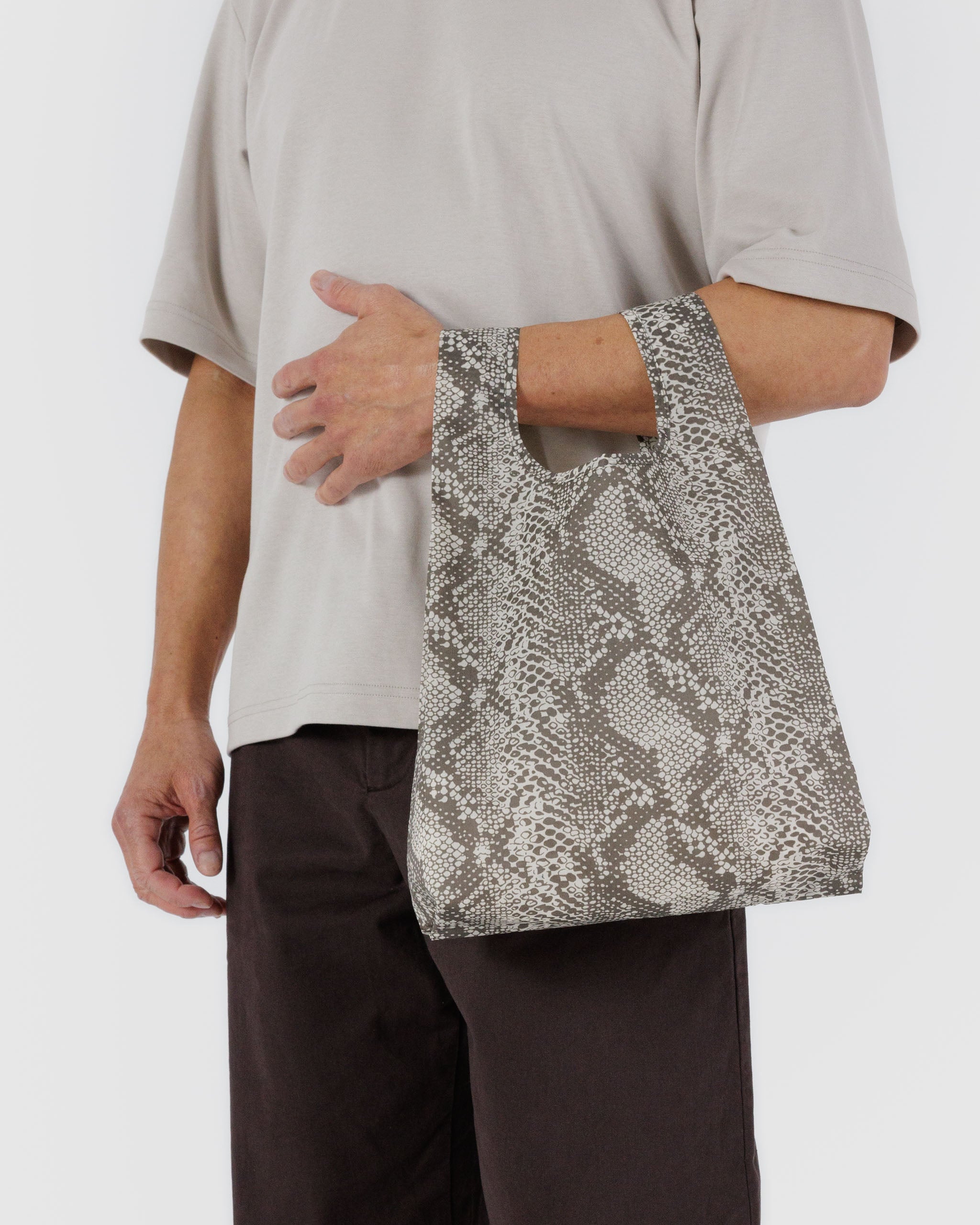 Snakeskin Baby Baggu | BAGGU | Shopping Tote