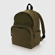 A large recycled nylon backpack from BAGGU in the Seaweed colour way