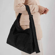 Black | Nylon Shoulder Bag | Baggu