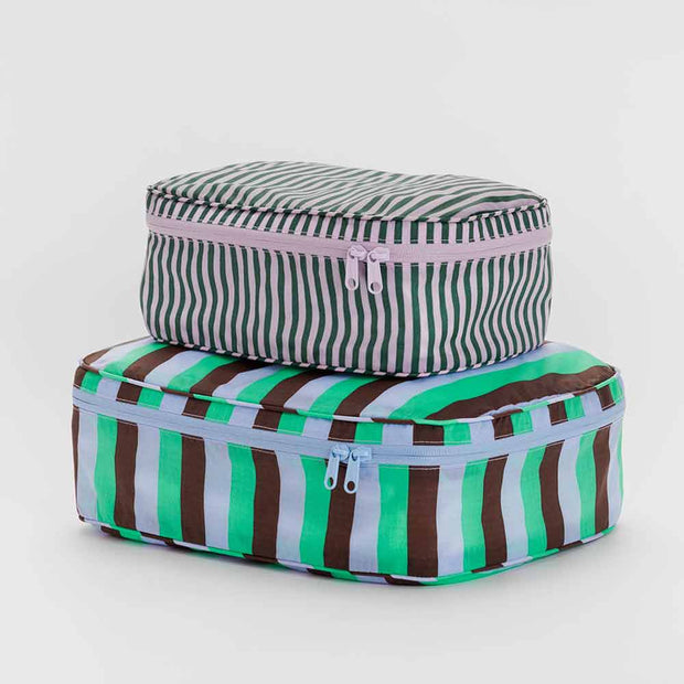 Vacation Stripe Mix | Packing Cube Set | Baggu