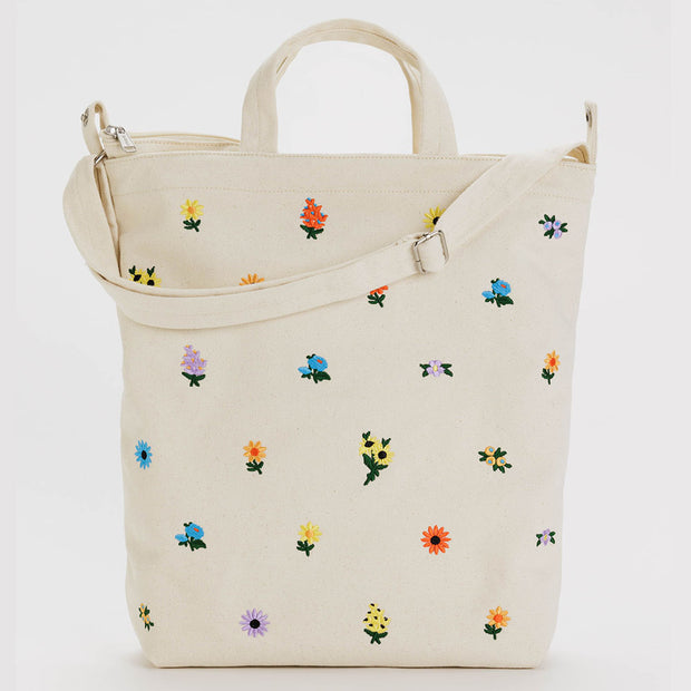 Baggu Embroidered Ditsy Floral Zip Duck Bag