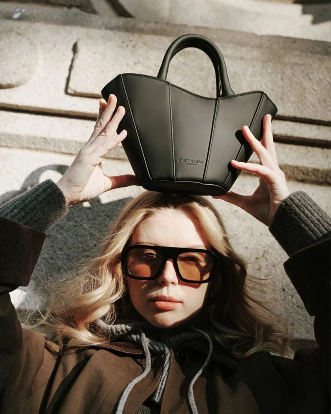 Black Josefine Mini Waterproof Tote Bag Gaston Luga