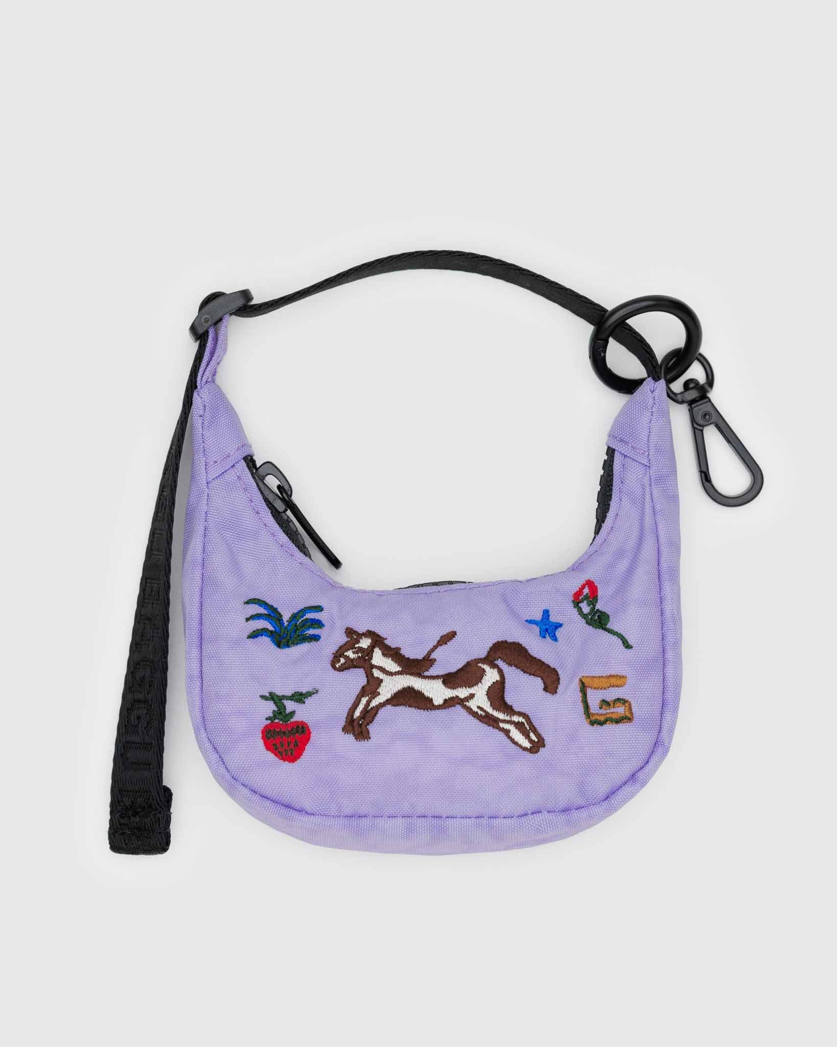 BAGGU Embroidered Pony Crescent Bag Charm | BAGGU | Bag Charm