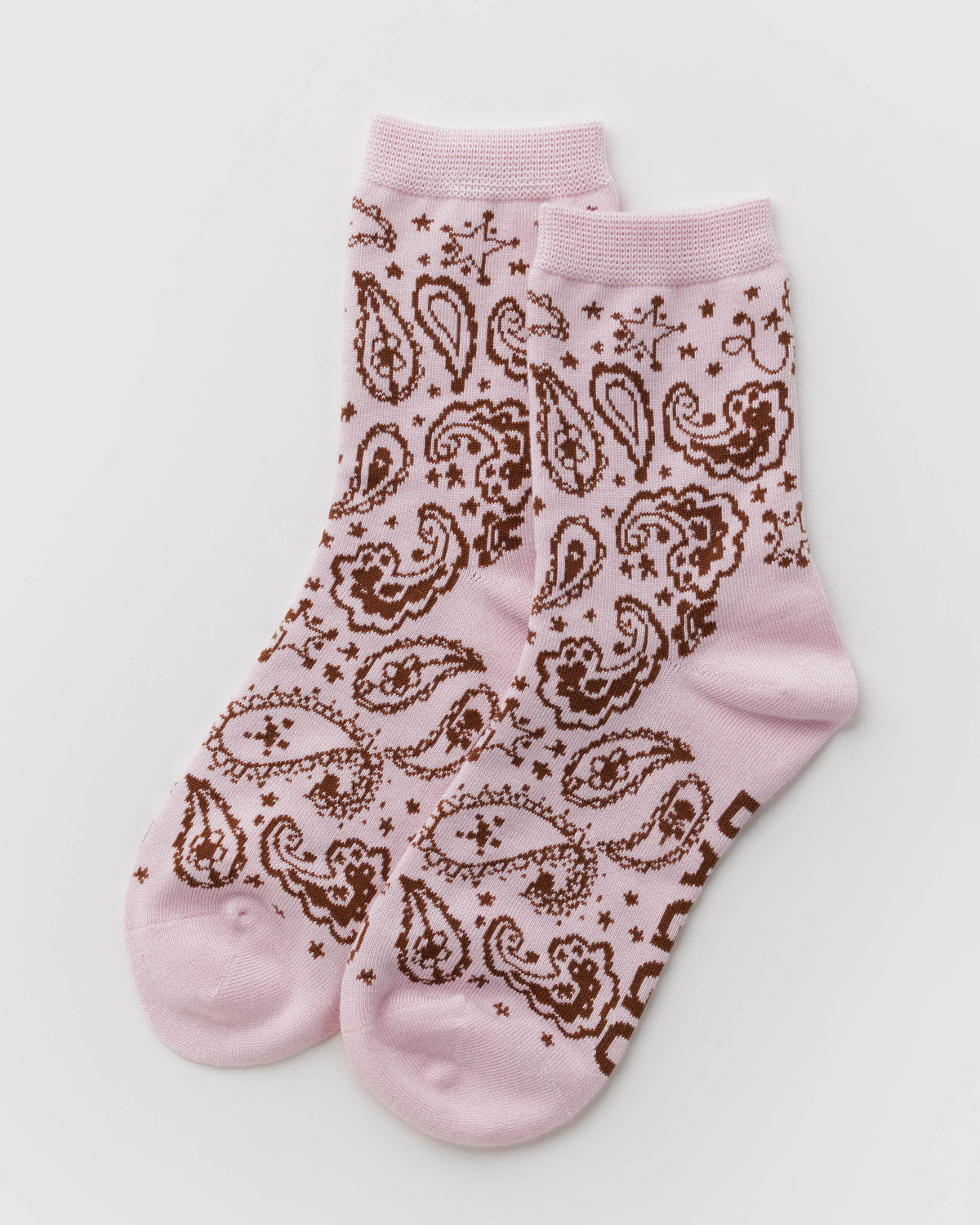 Paisley Pink Crew Sock | BAGGU | Crew Sock