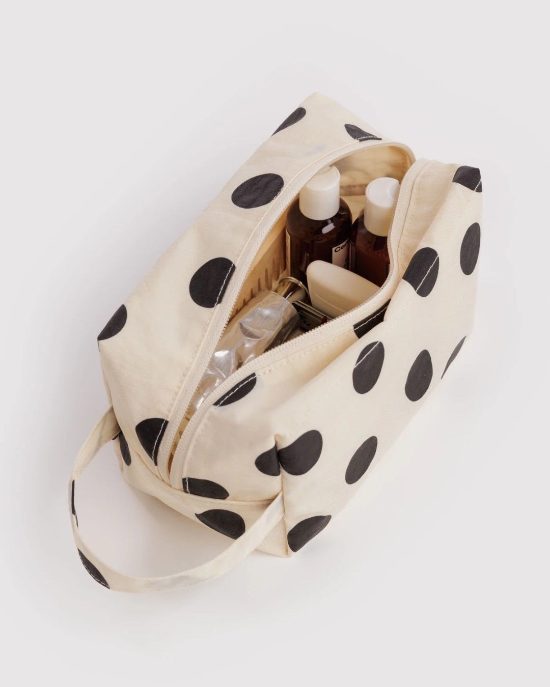 Cream and Black Polka Dot Dopp Kit | BAGGU | Dopp Kit