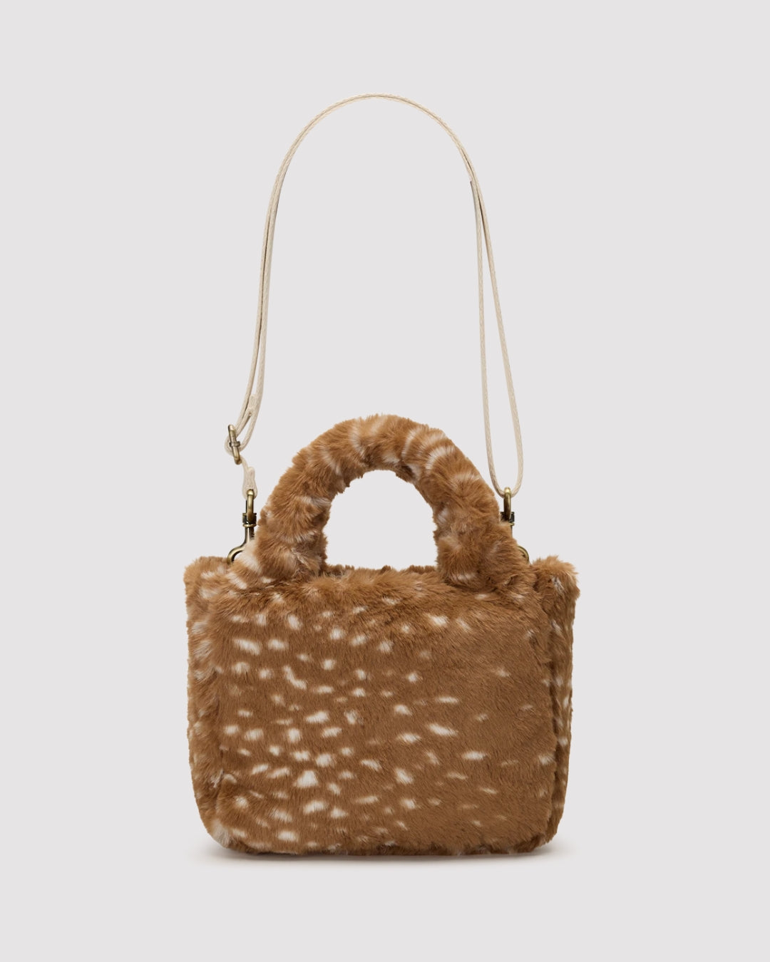 Fawn Faux Fur Louise Mini Tote Bag by hindbag