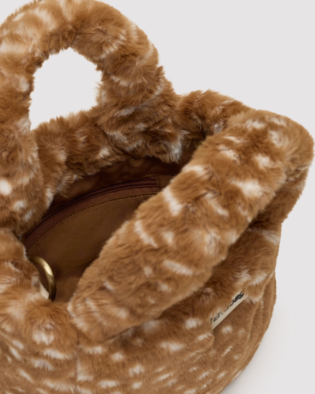 Fawn Faux Fur Louise Mini Tote Bag by hindbag