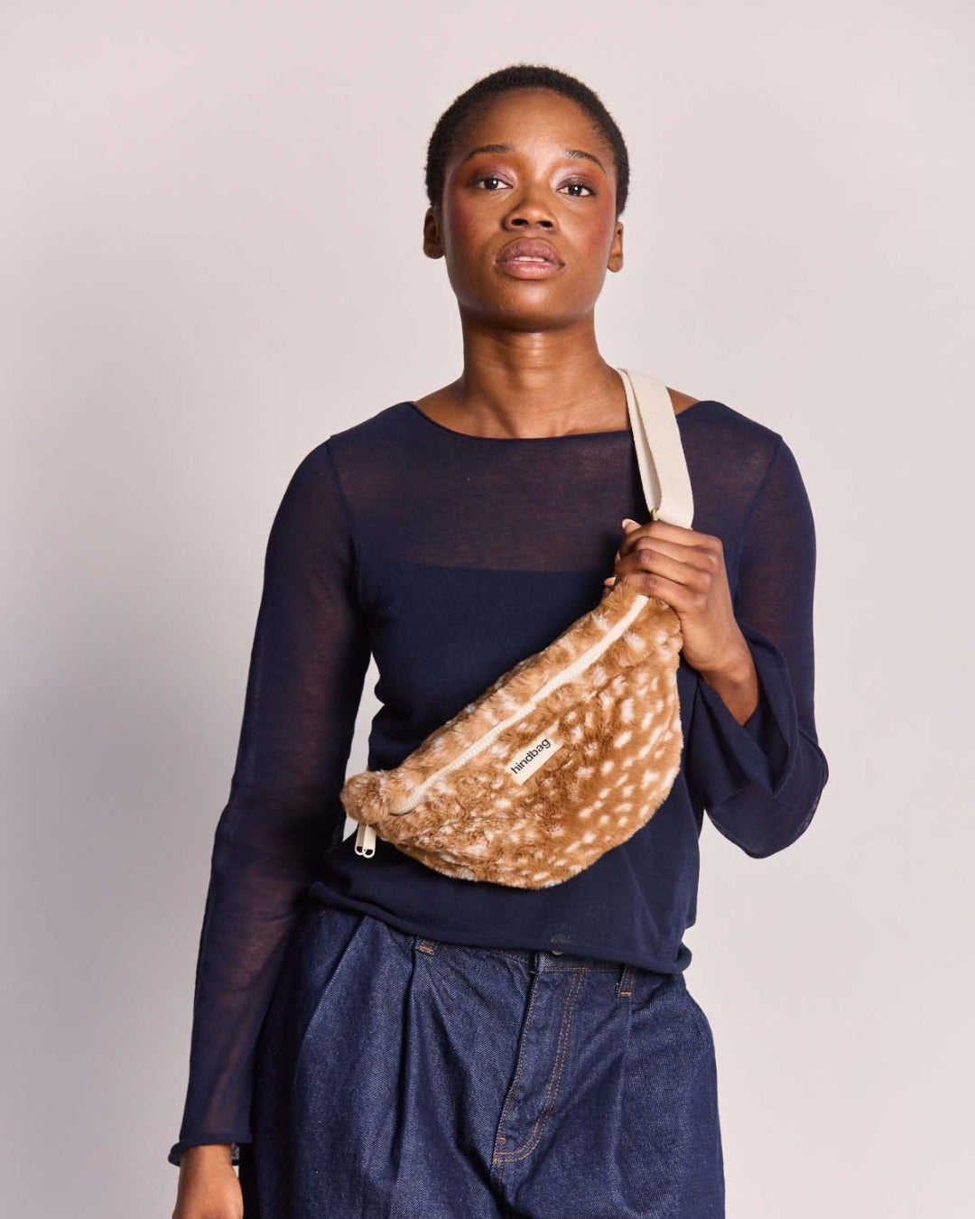Fawn Faux Fur Olivia Bum Bag by hindbag