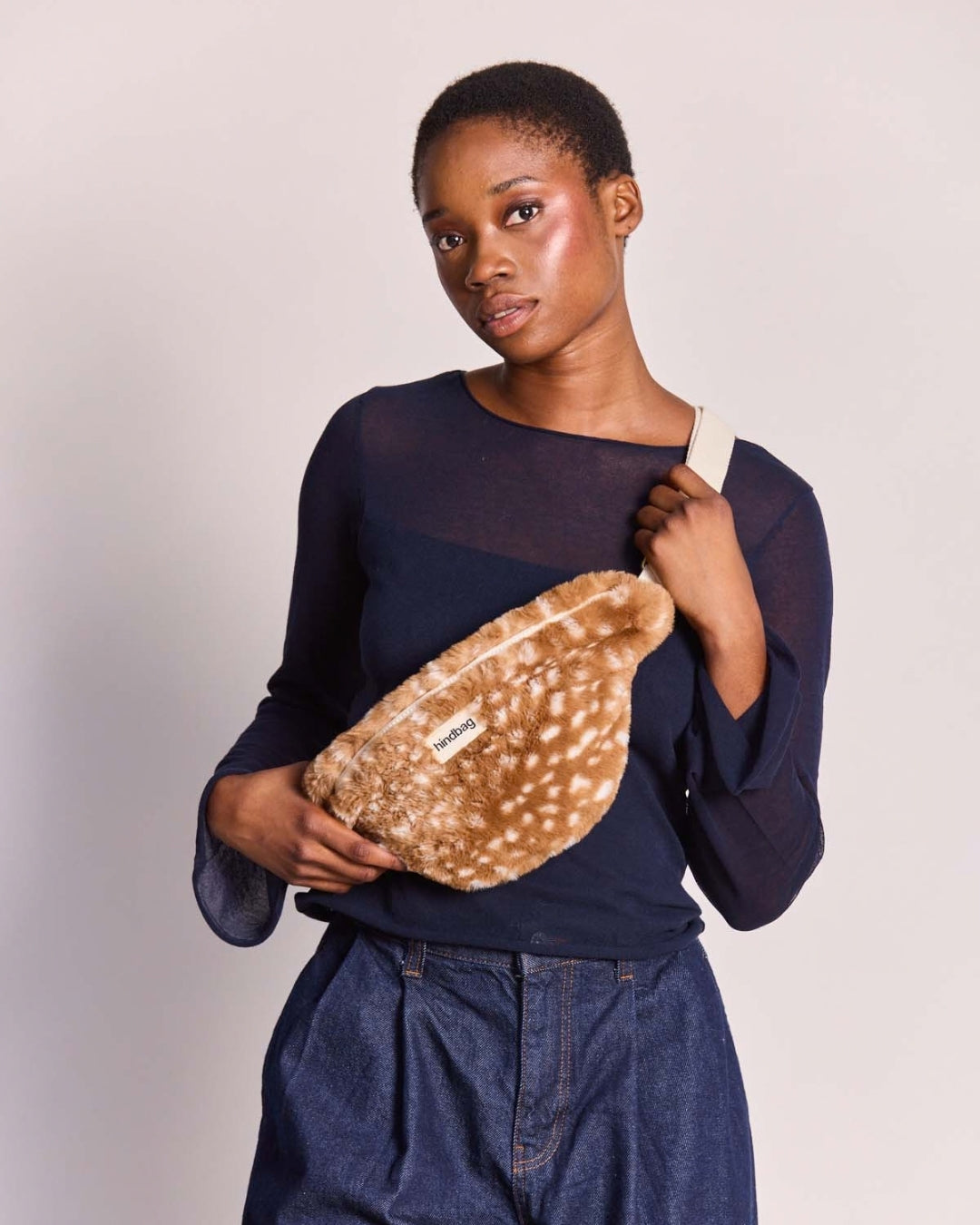 Fawn Faux Fur Olivia Bum Bag by hindbag