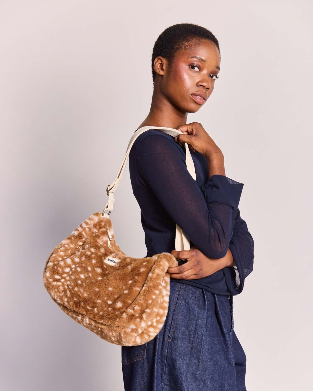 Fawn Faux Fur Rosa Shoulder Bag by hindbag