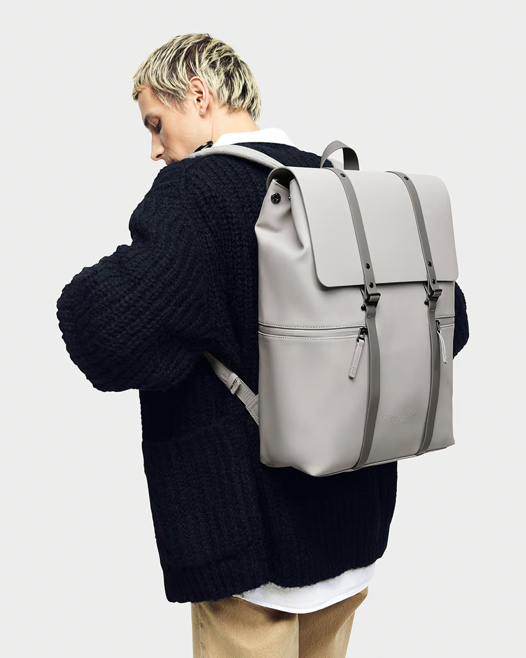 Taupe Spläsh 2.0 Waterproof 16" Backpack Gaston Luga