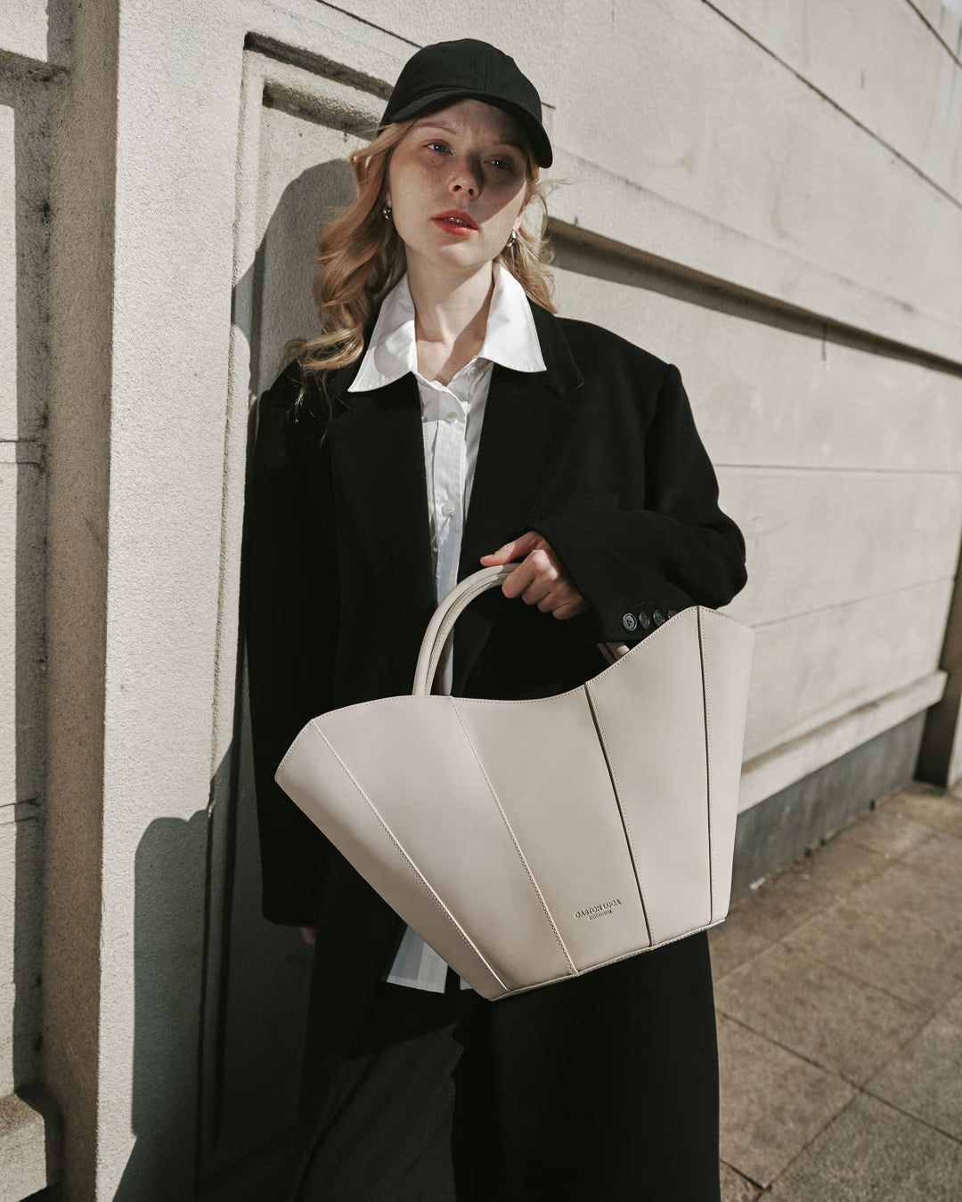 Cloud Cream Josefine Waterproof Tote Bag Gaston Luga