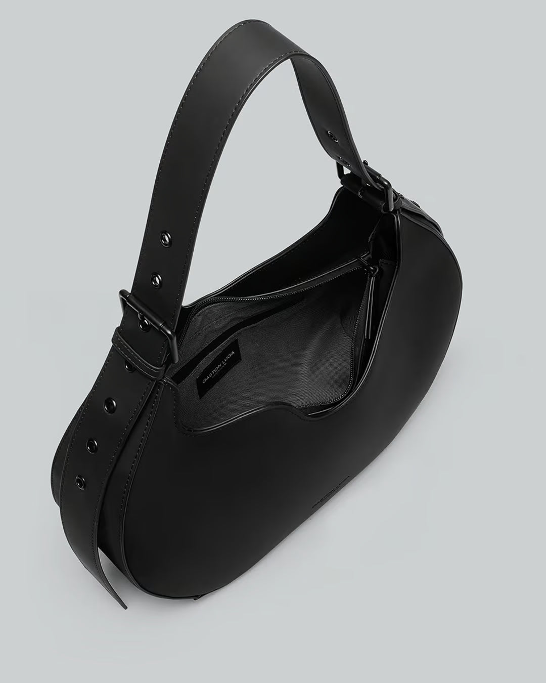 Black Mila Waterproof Shoulder Bag Gaston Luga