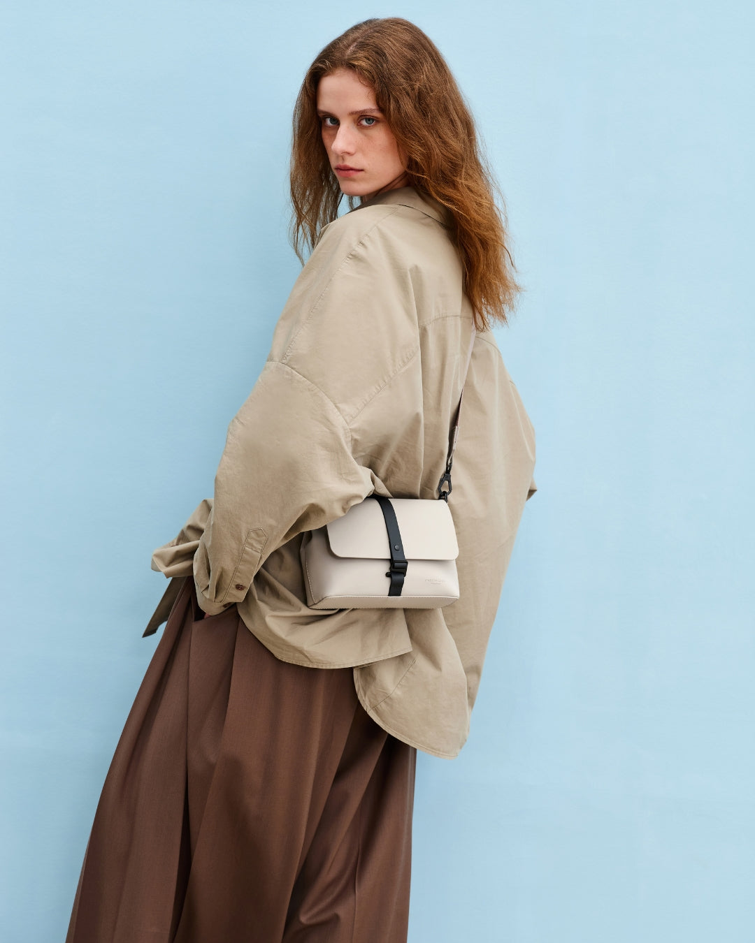 Taupe Spläsh Waterproof Crossbody Bag