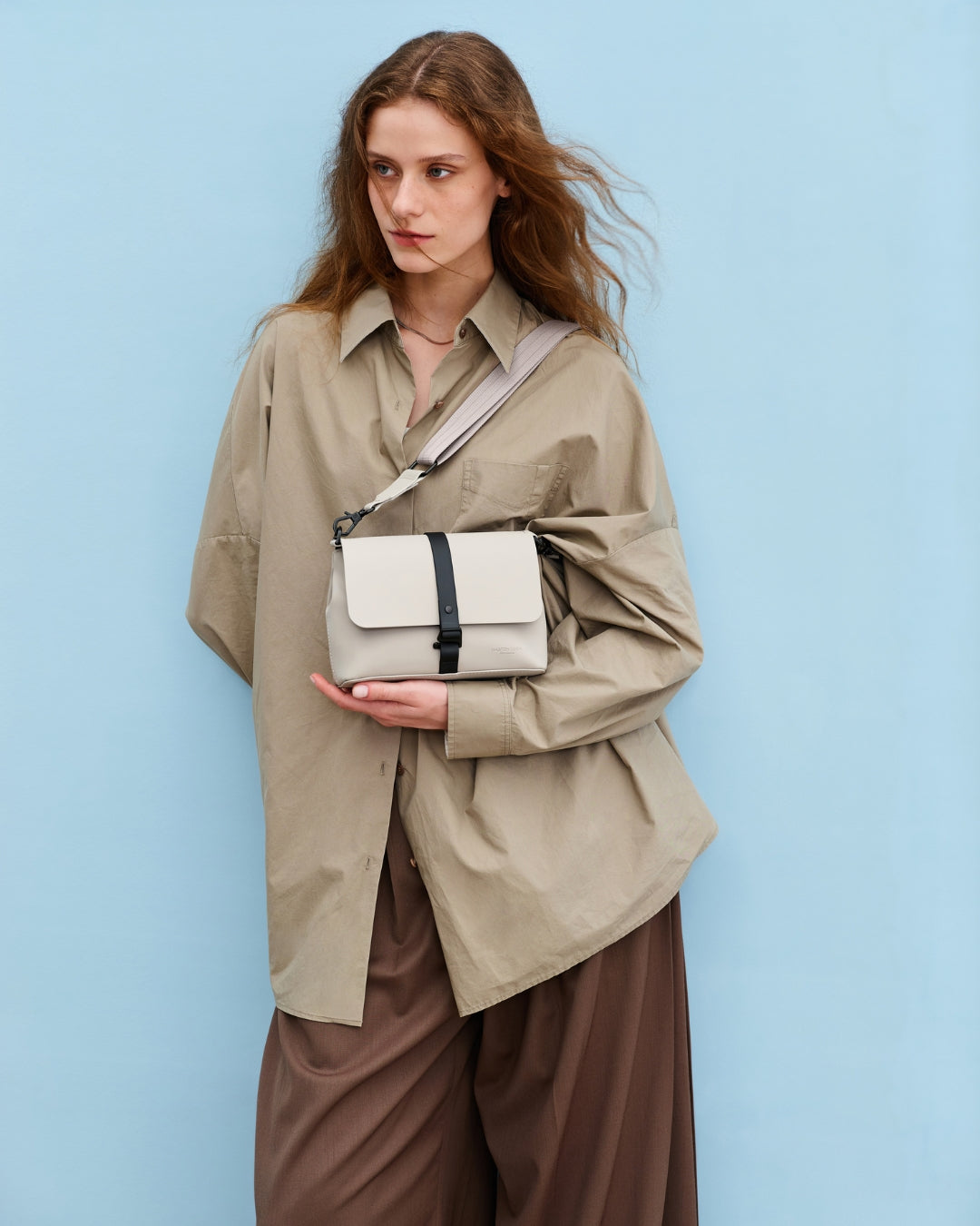 Taupe Spläsh Waterproof Crossbody Bag