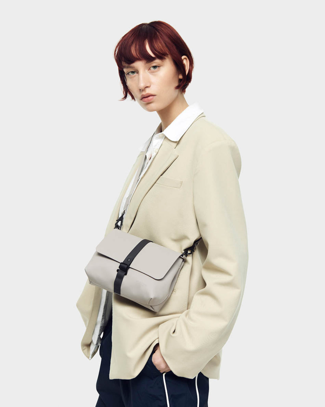 Taupe Spläsh Waterproof Crossbody Bag