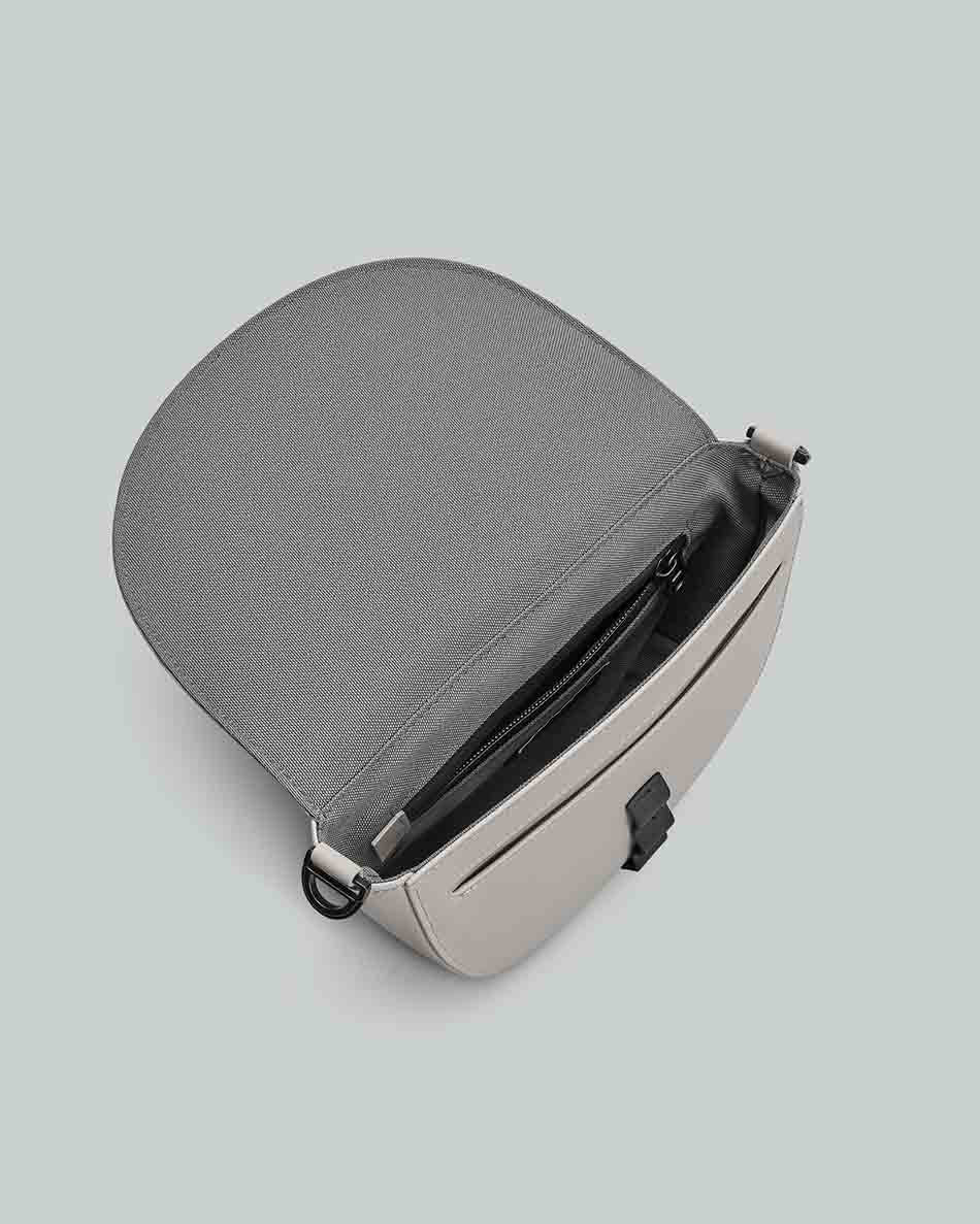 Taupe Spläsh Moon Crossbody Bag Gaston Luga